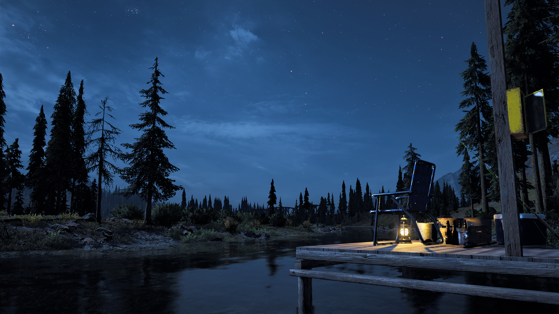 Fishing In Starry Night Wallpapers