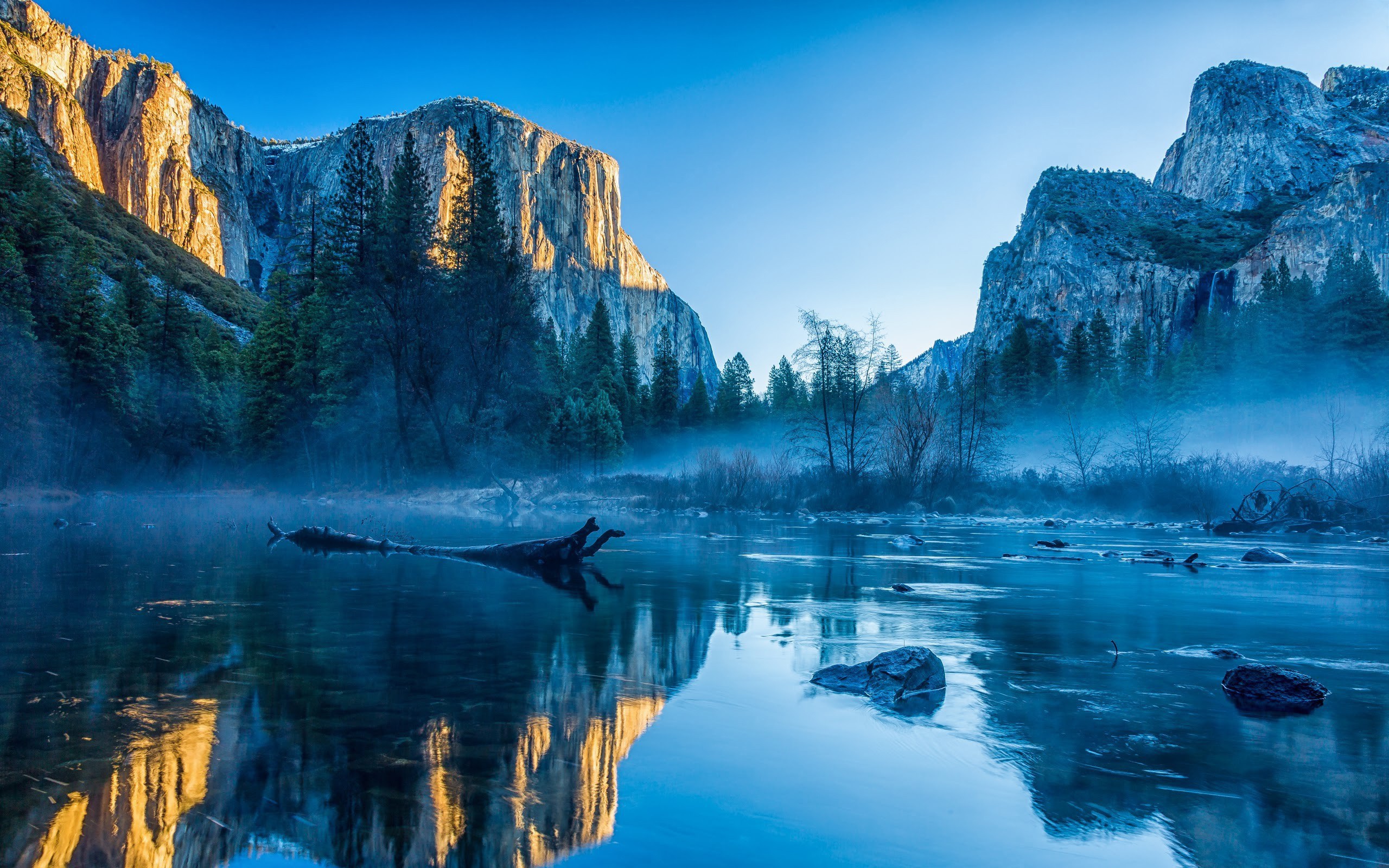 Foggy Valley With A Lake Wallpapers