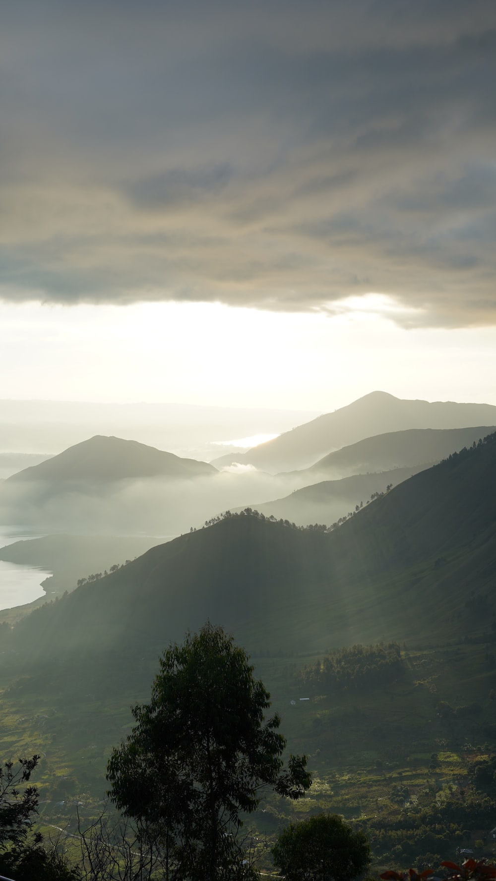 Foggy Valley With A Lake Wallpapers