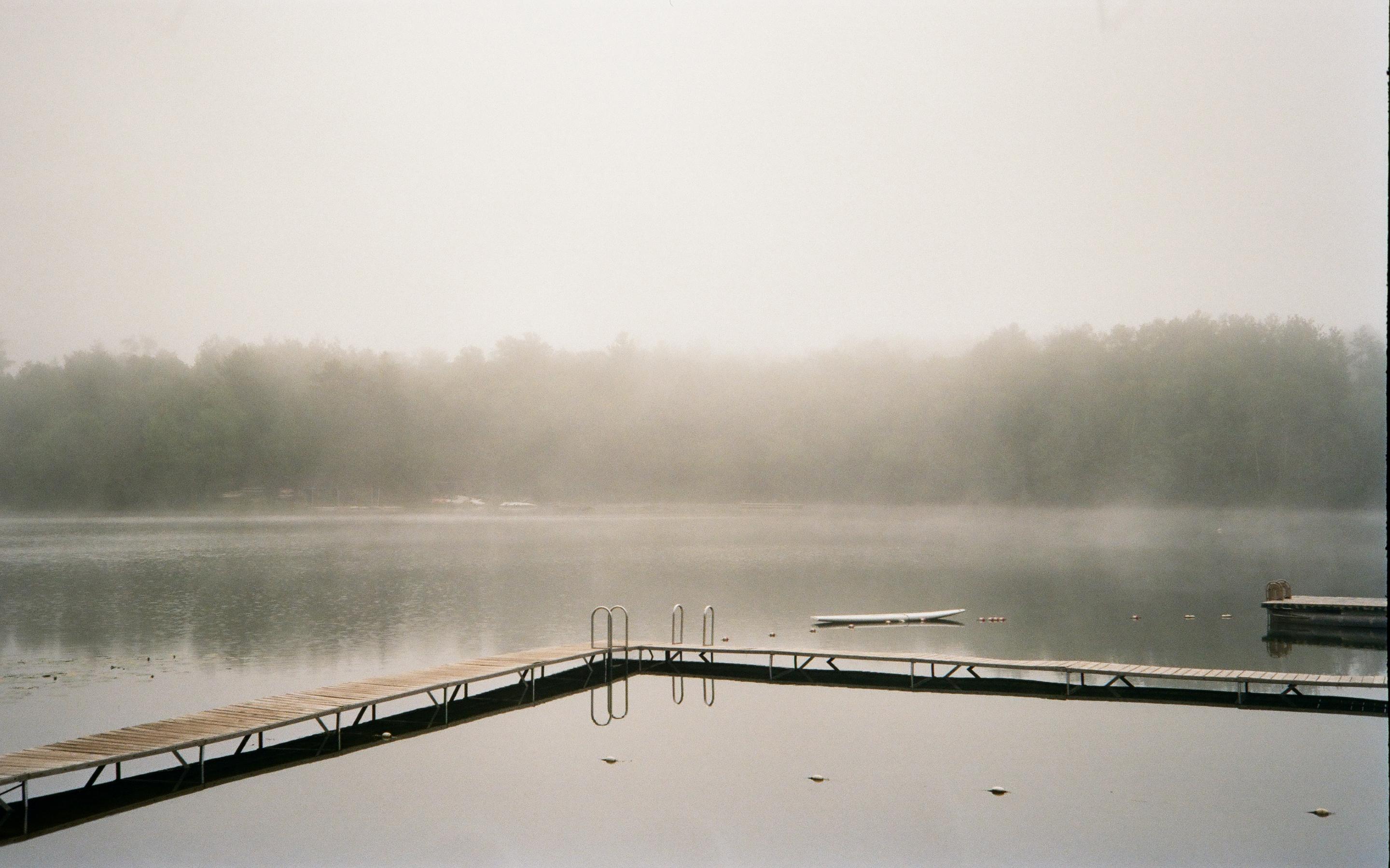 Foggy Valley With A Lake Wallpapers