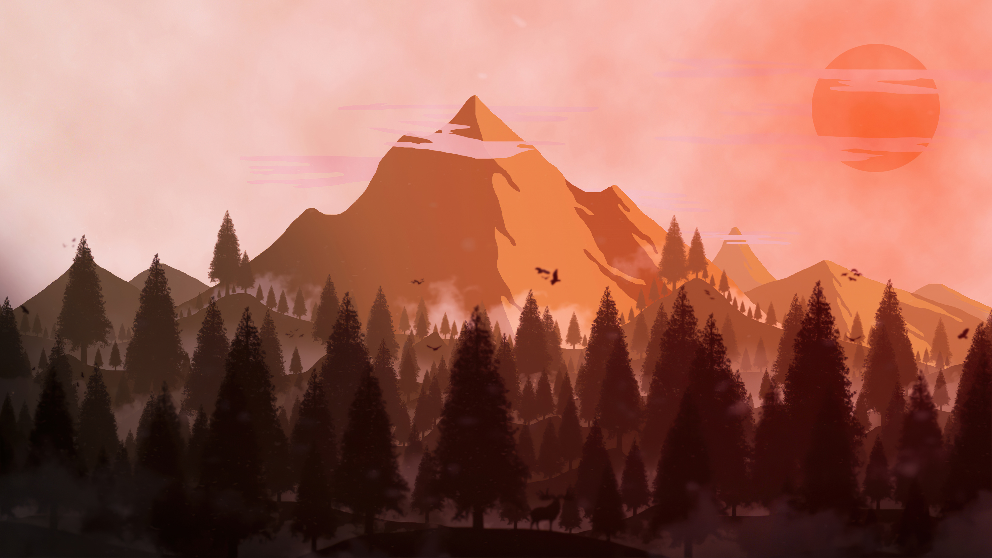 Forest Mountain Artistic Wallpapers