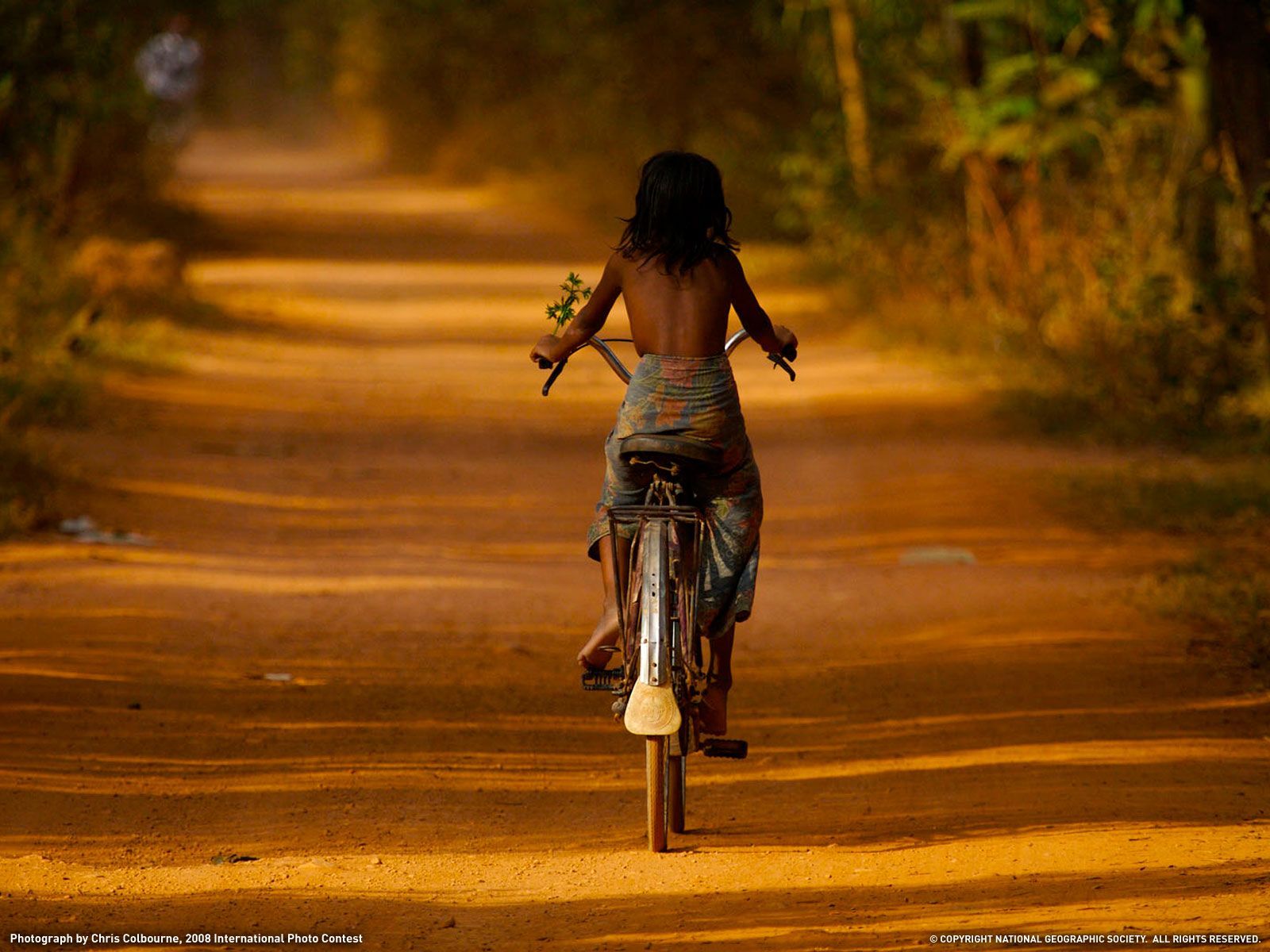 Girl Cycling Near Sea 4K Wallpapers