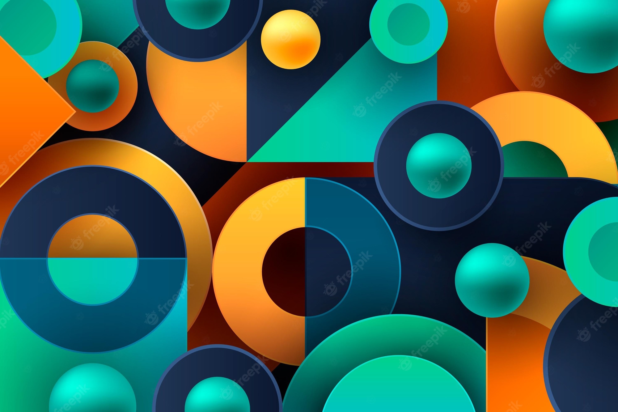 Gradient Colorful Circle Wallpapers