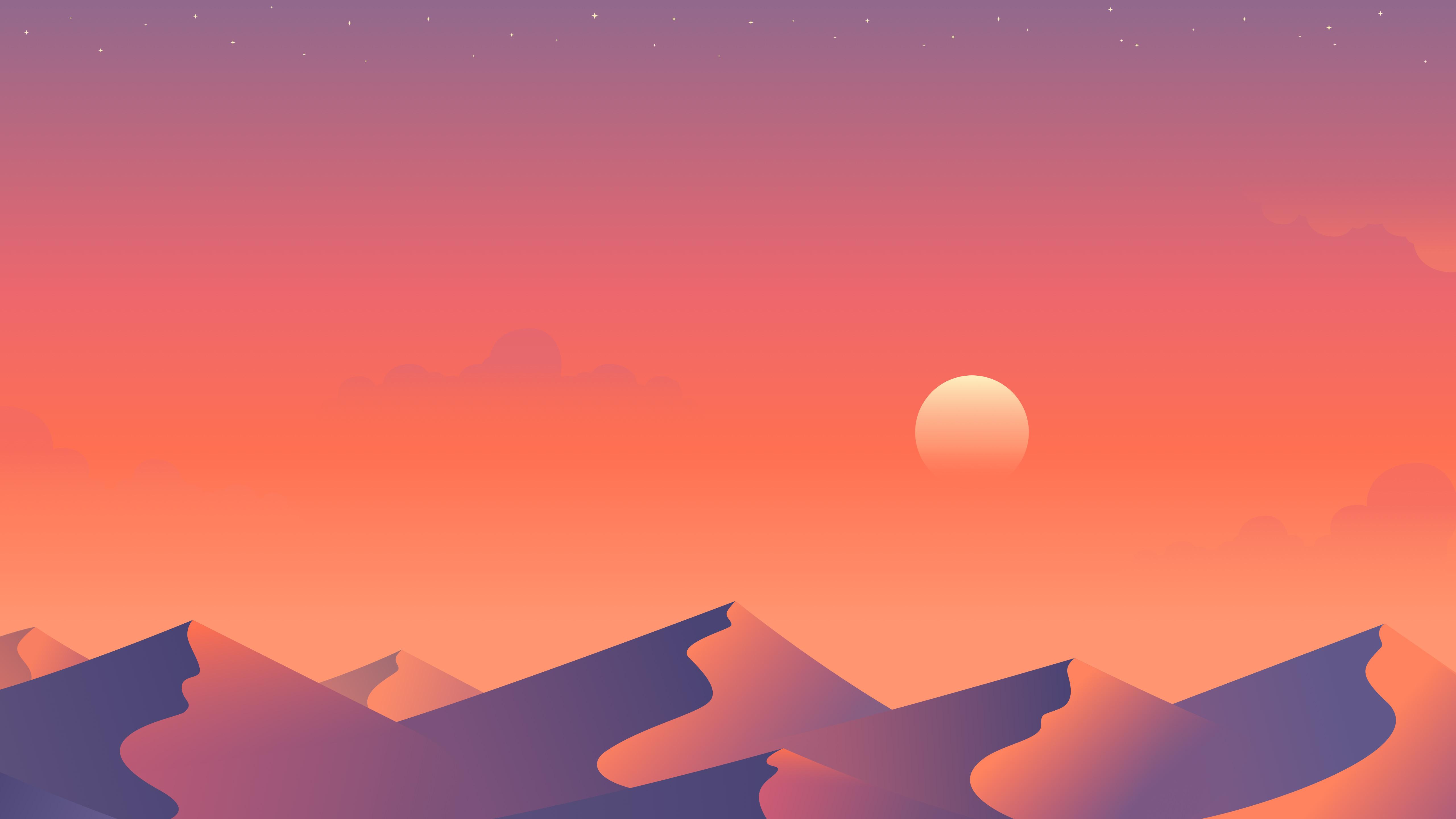 Gradient Sunset 5K Wallpapers