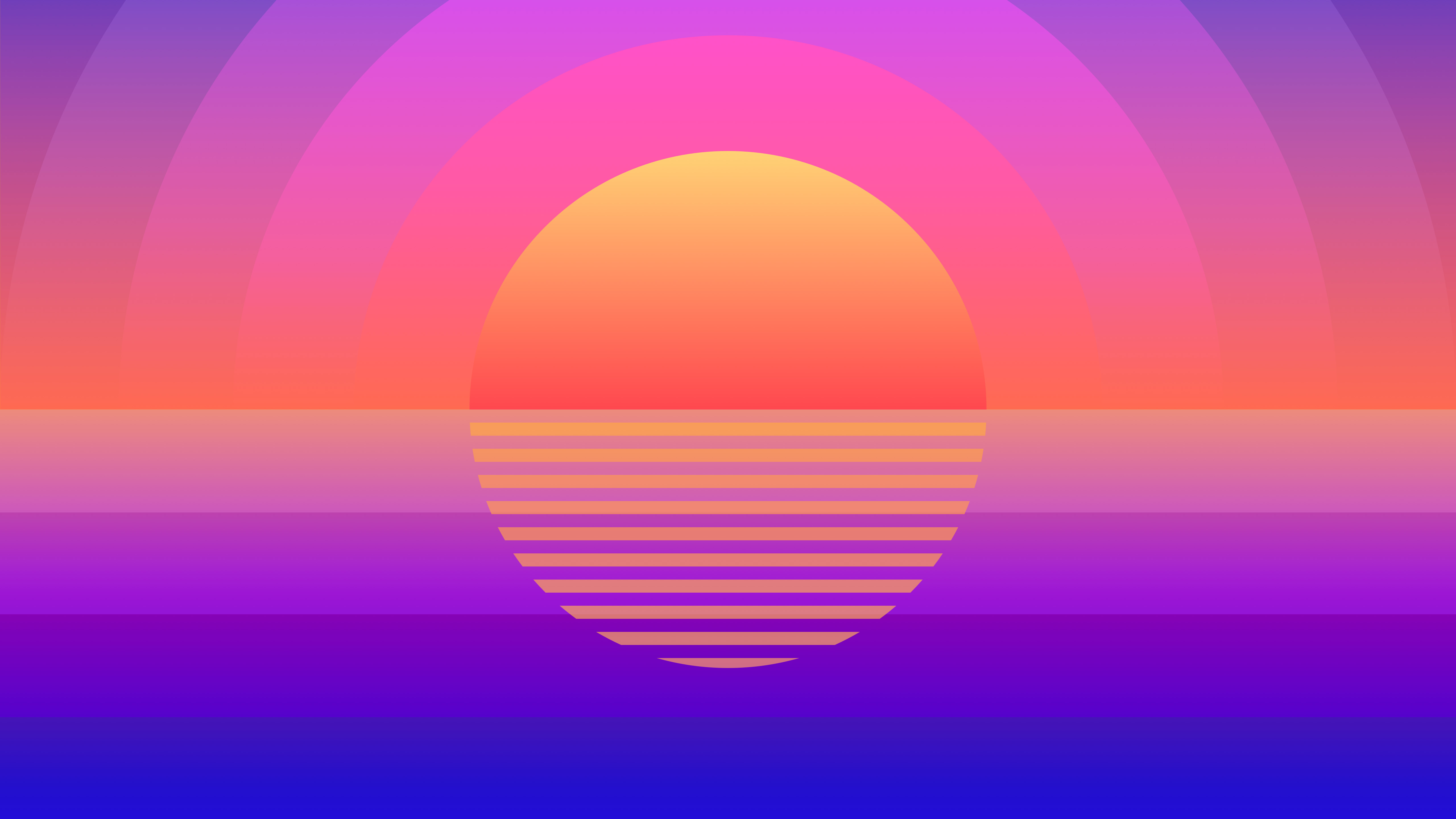 Gradient Sunset 5K Wallpapers