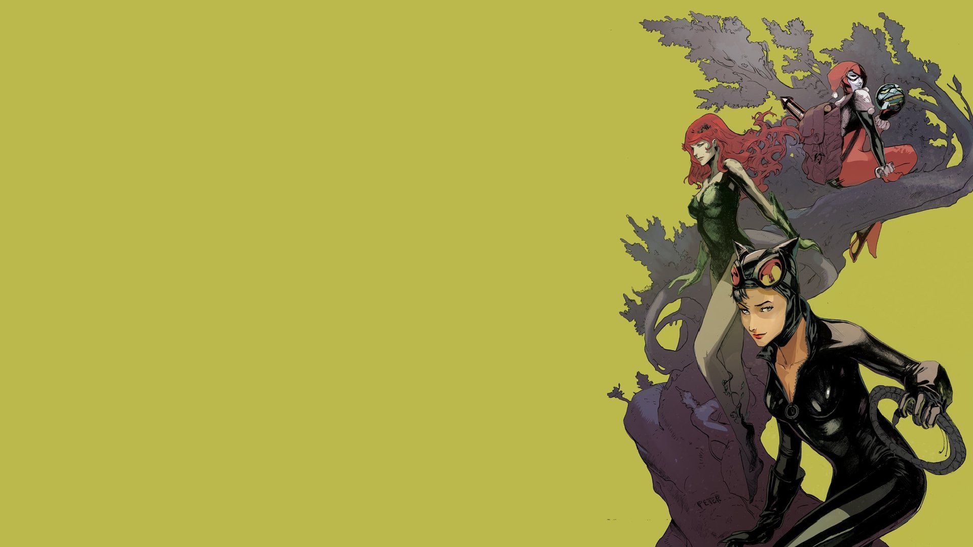 Harley Quinn Poison Ivy Artwork Wallpapers