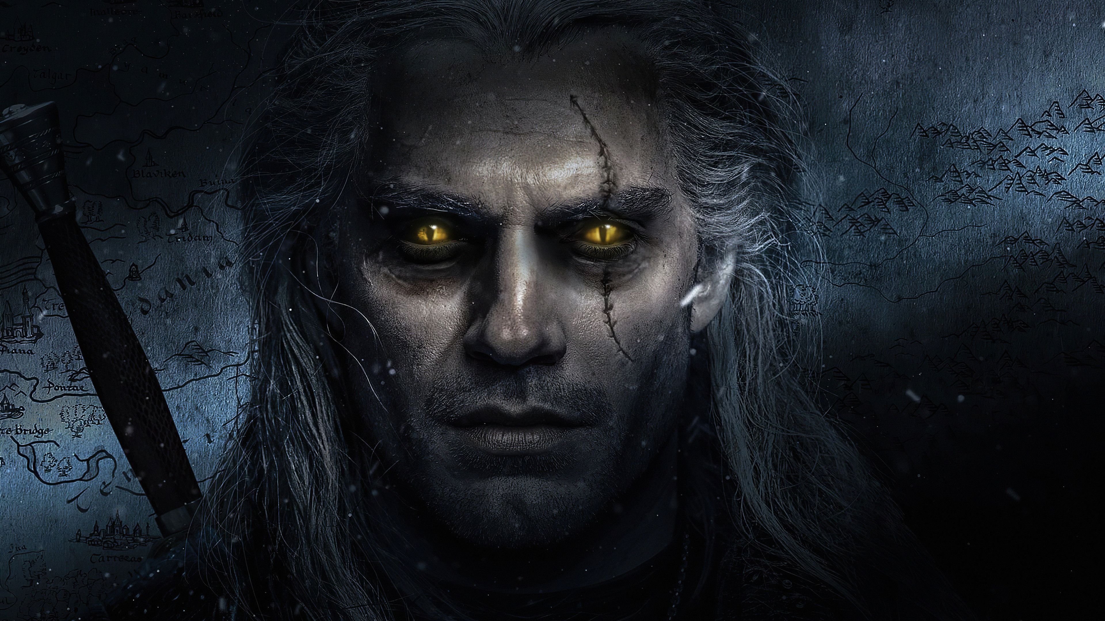 Henry Cavill As Geralt Of Rivia Fan Art Wallpapers