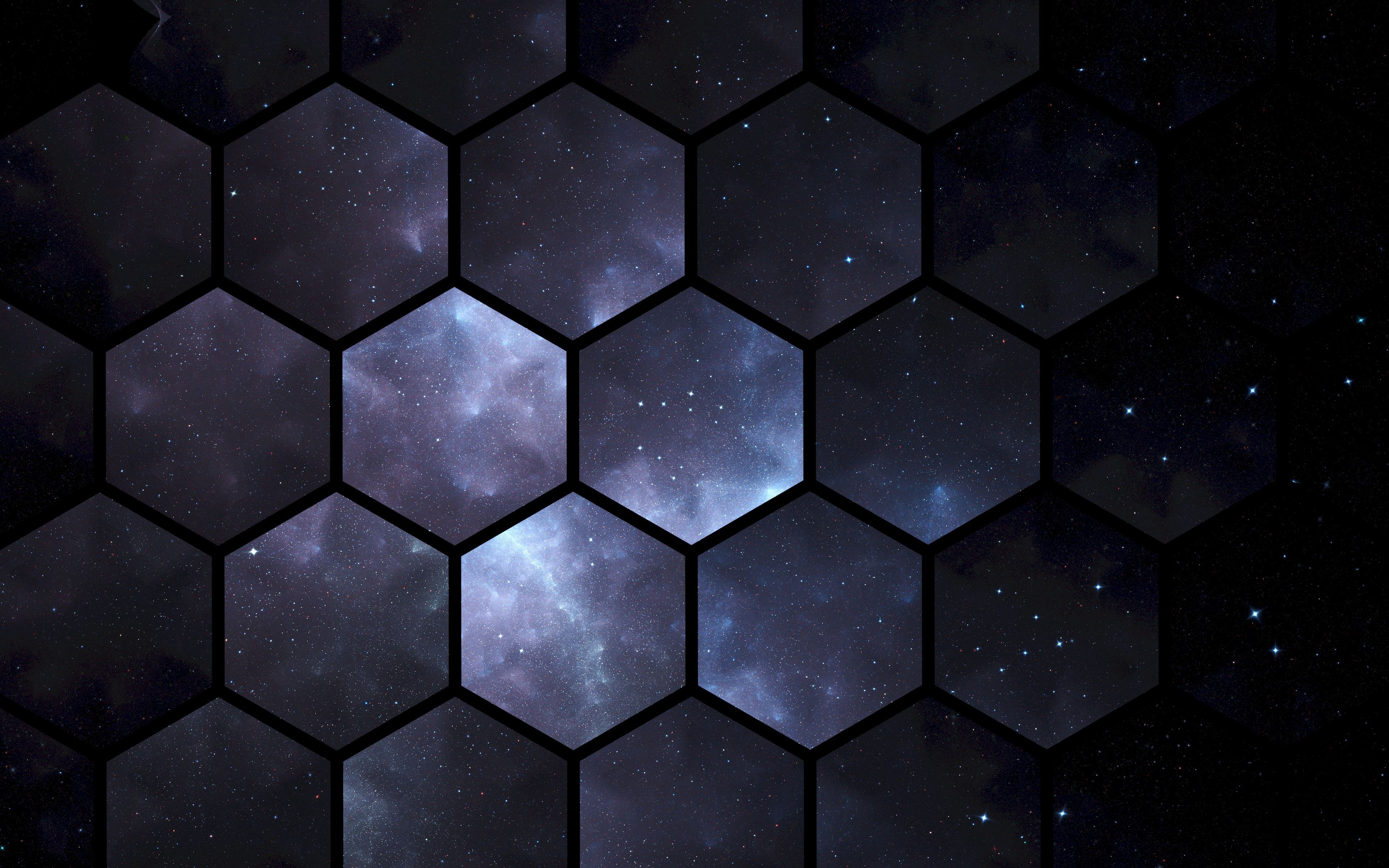 Hexagon Multiple Color 4K Wallpapers