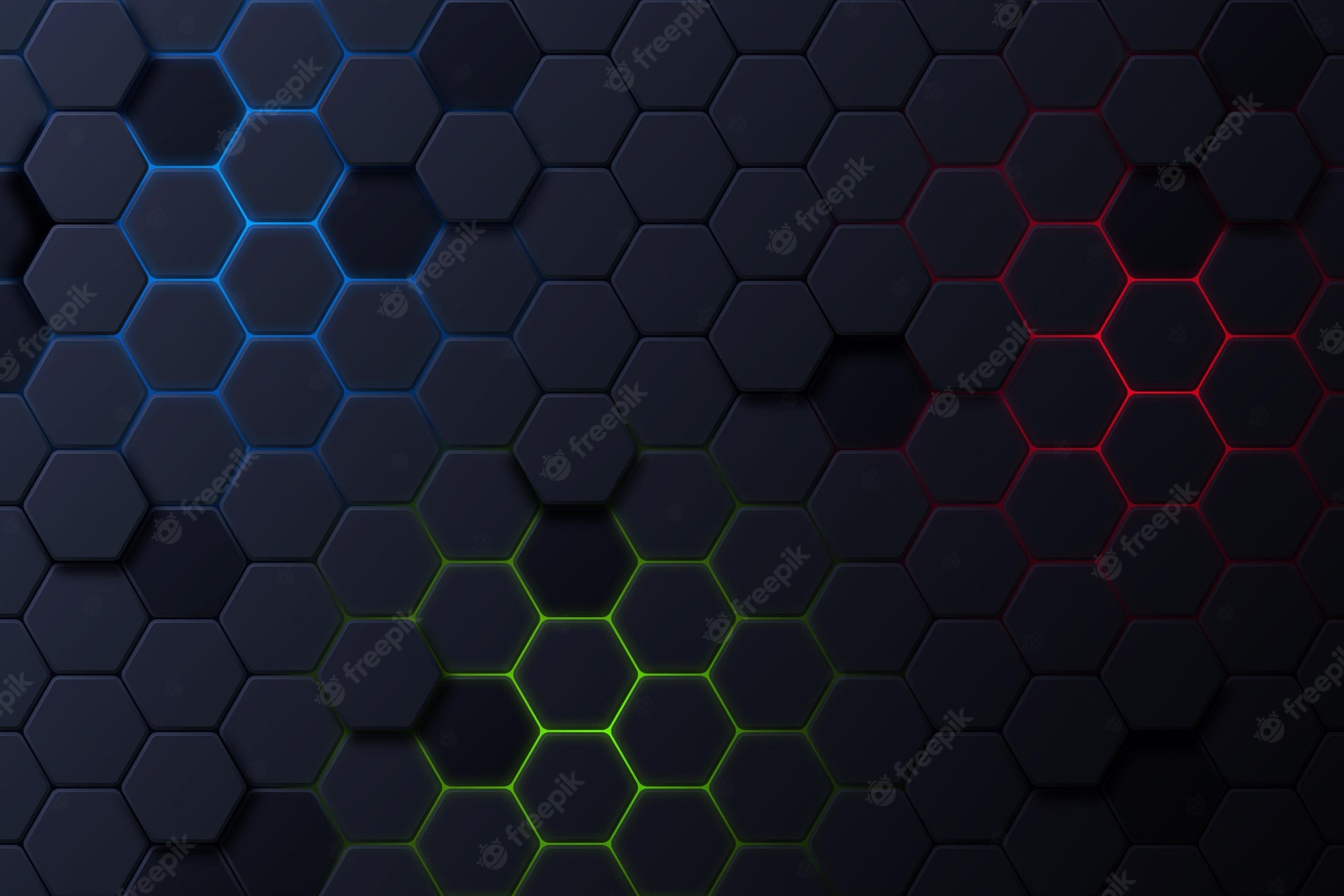 Hexagon Multiple Color 4K Wallpapers