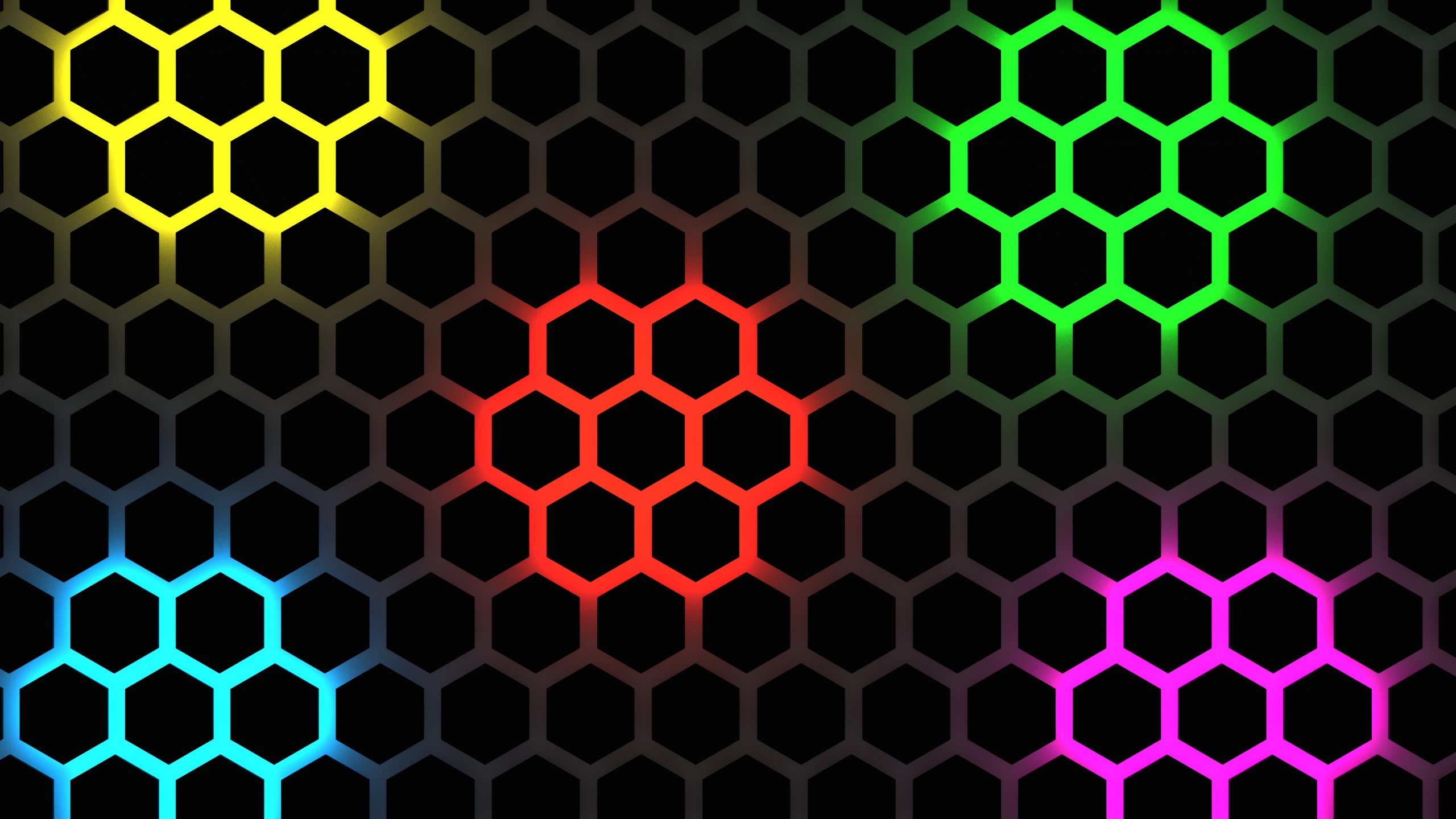 Hexagon Multiple Color 4K Wallpapers