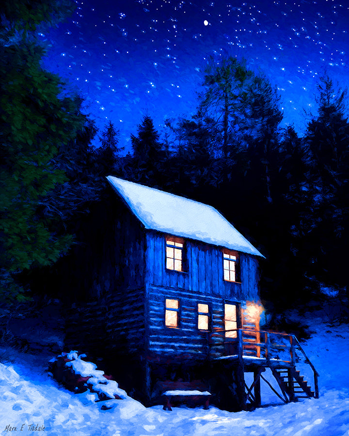 Hut House And Starry Night Wallpapers