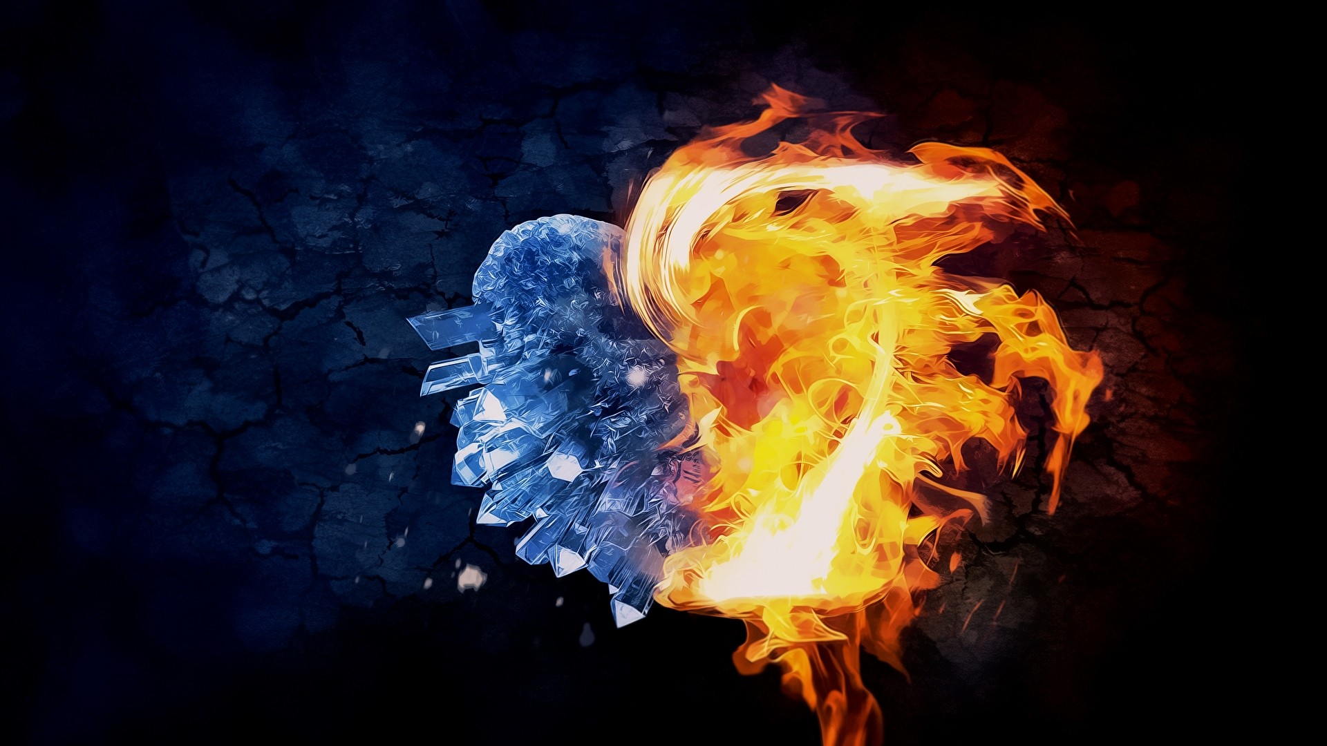 Ice And Fire Love Wallpapers