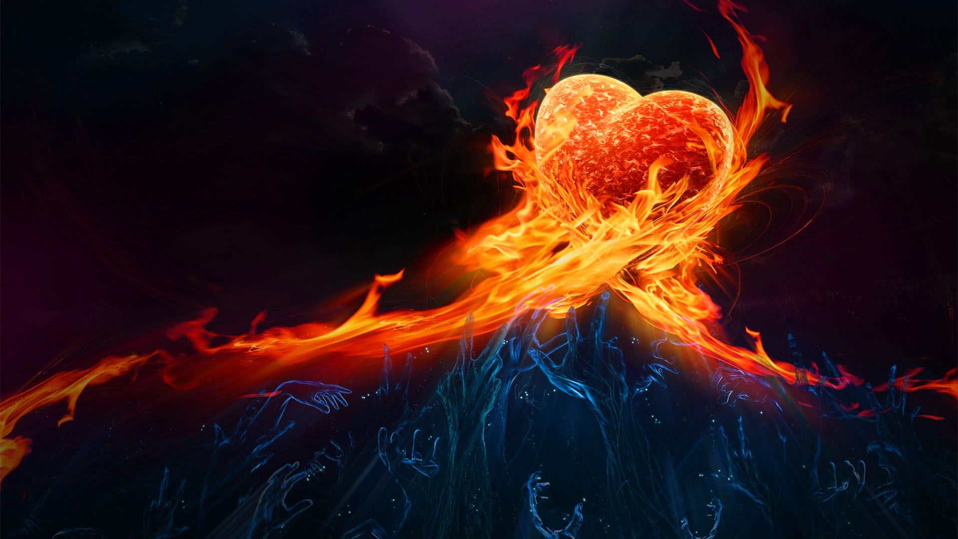 Ice And Fire Love Wallpapers