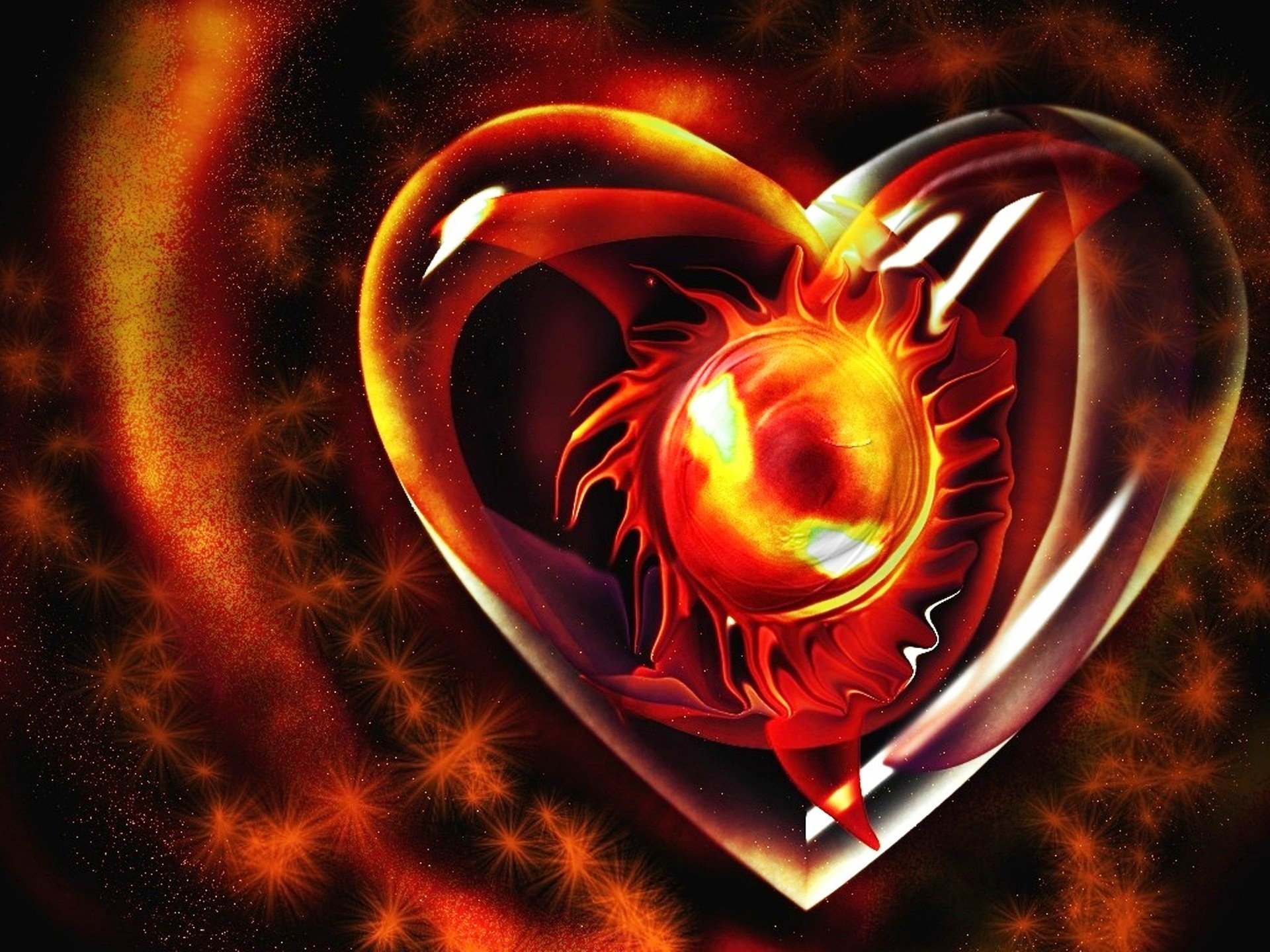 Ice And Fire Love Wallpapers