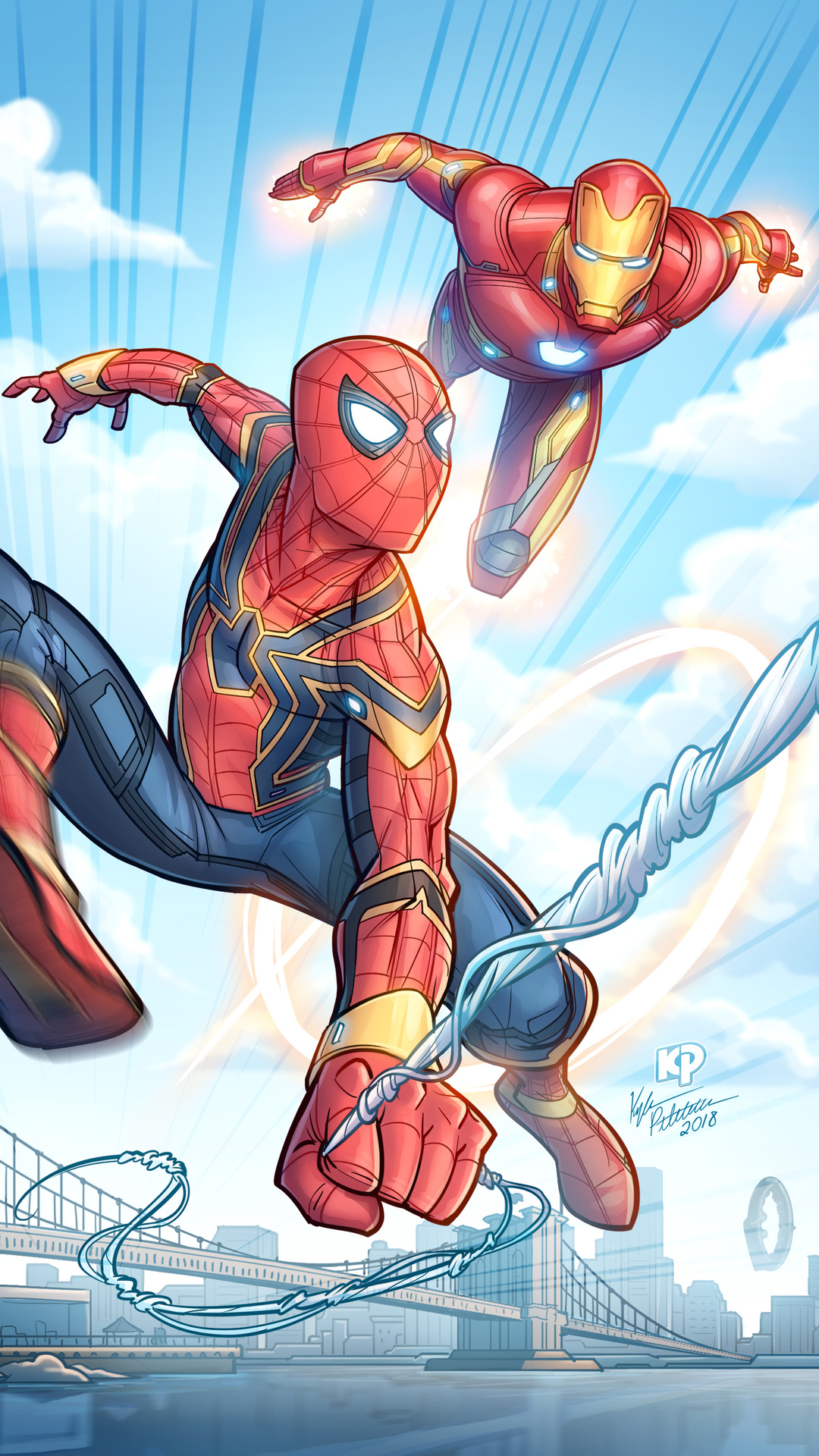 Iron Man And Spiderman Last Scene Art Wallpapers