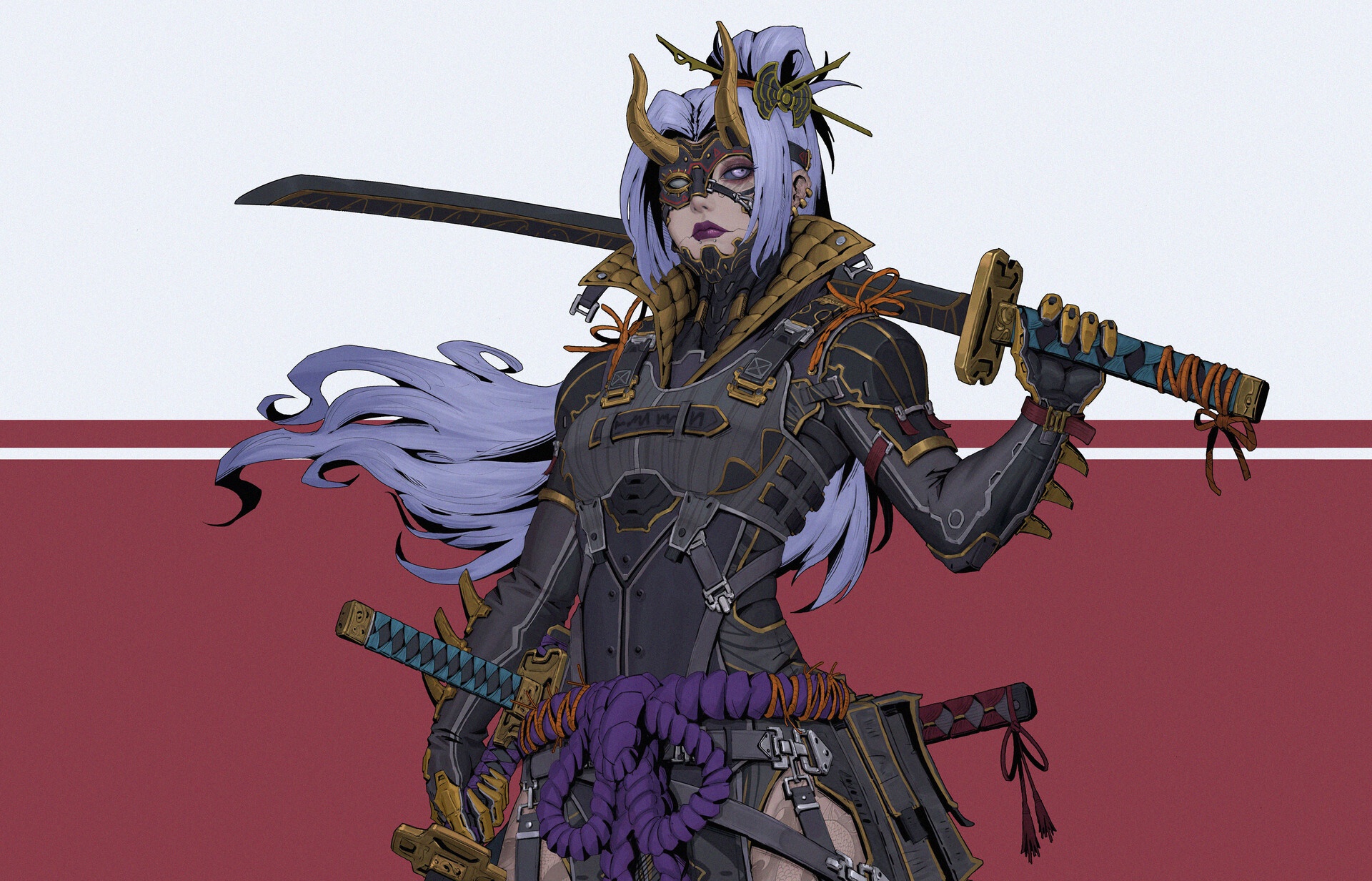 Katana Women Art Wallpapers