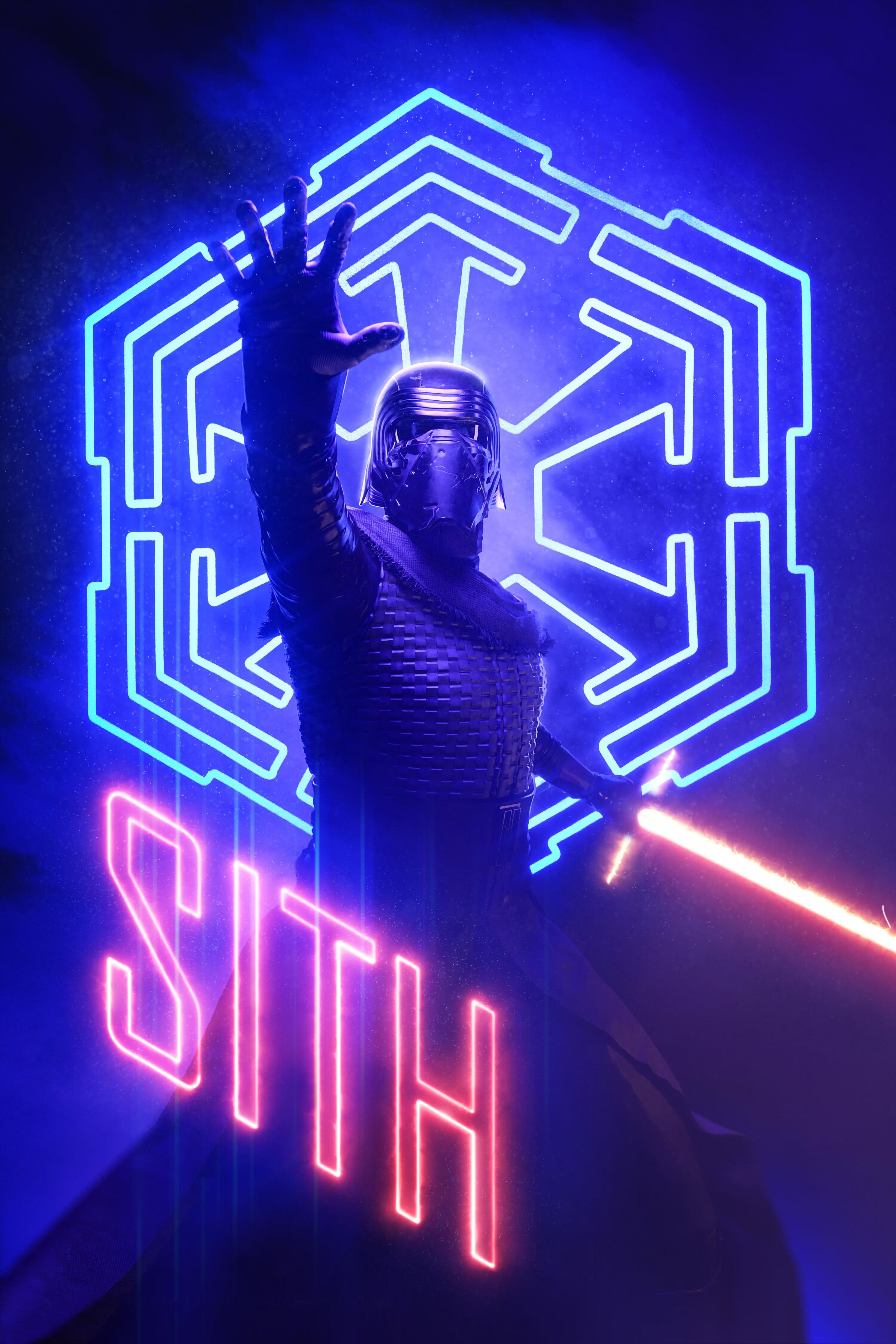 Kylo Ren Star Wars Neon Art Wallpapers