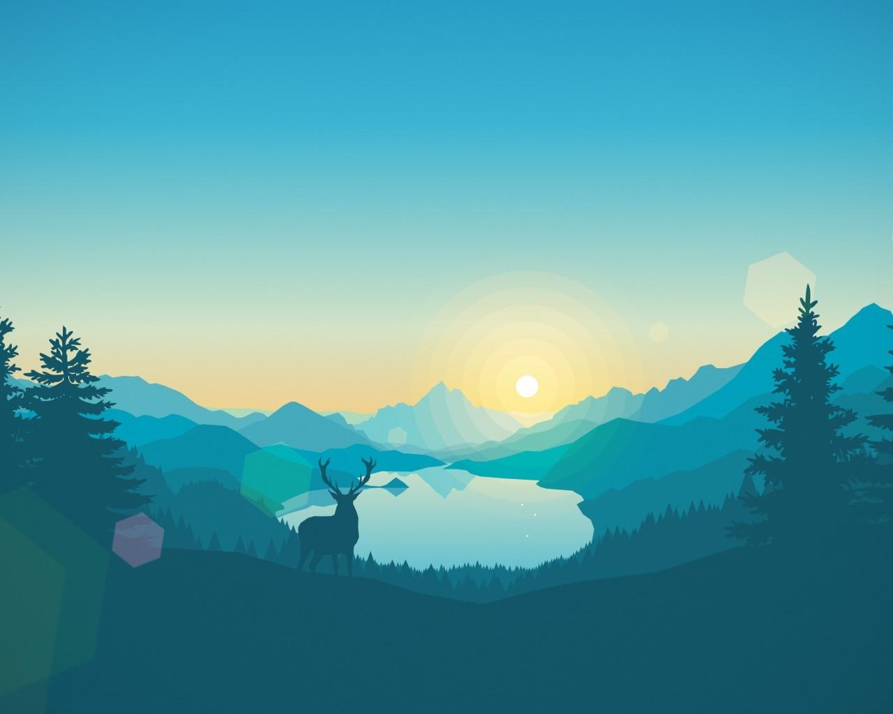 Lake Minimalist Wallpapers