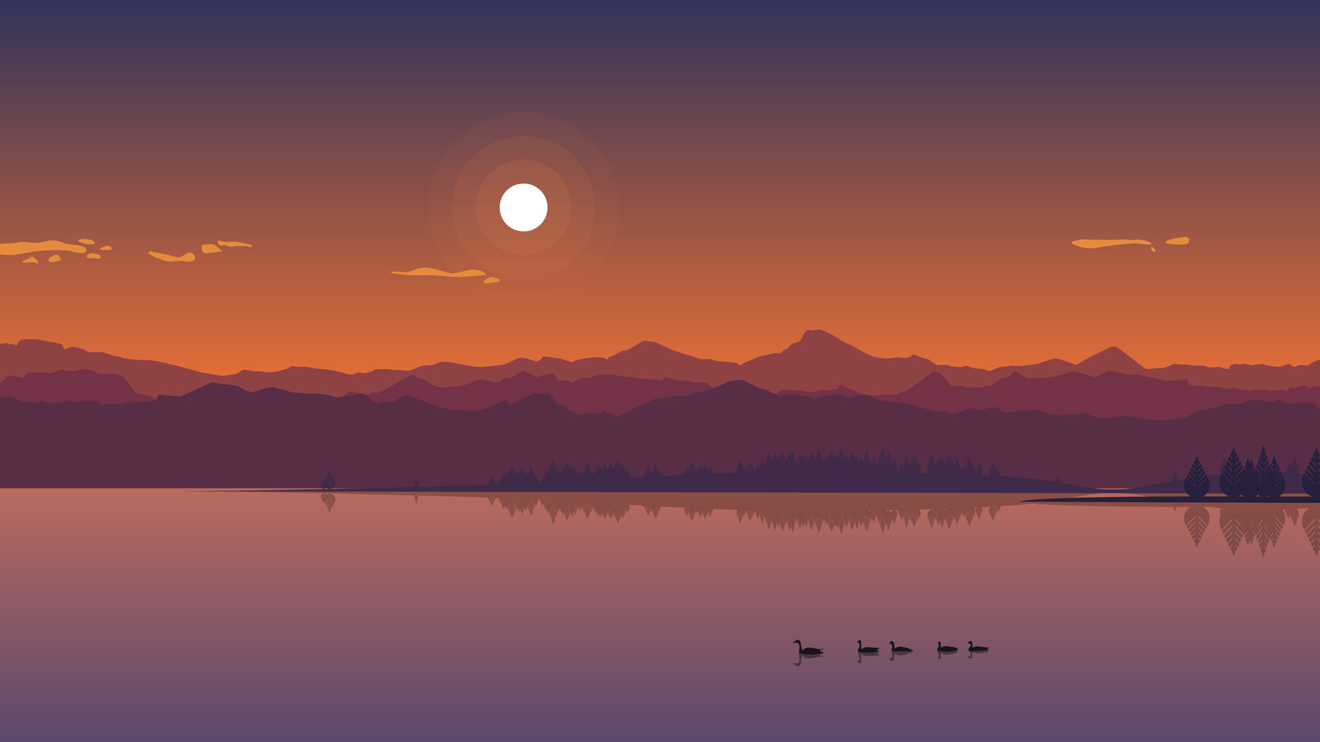 Lake Minimalist Wallpapers