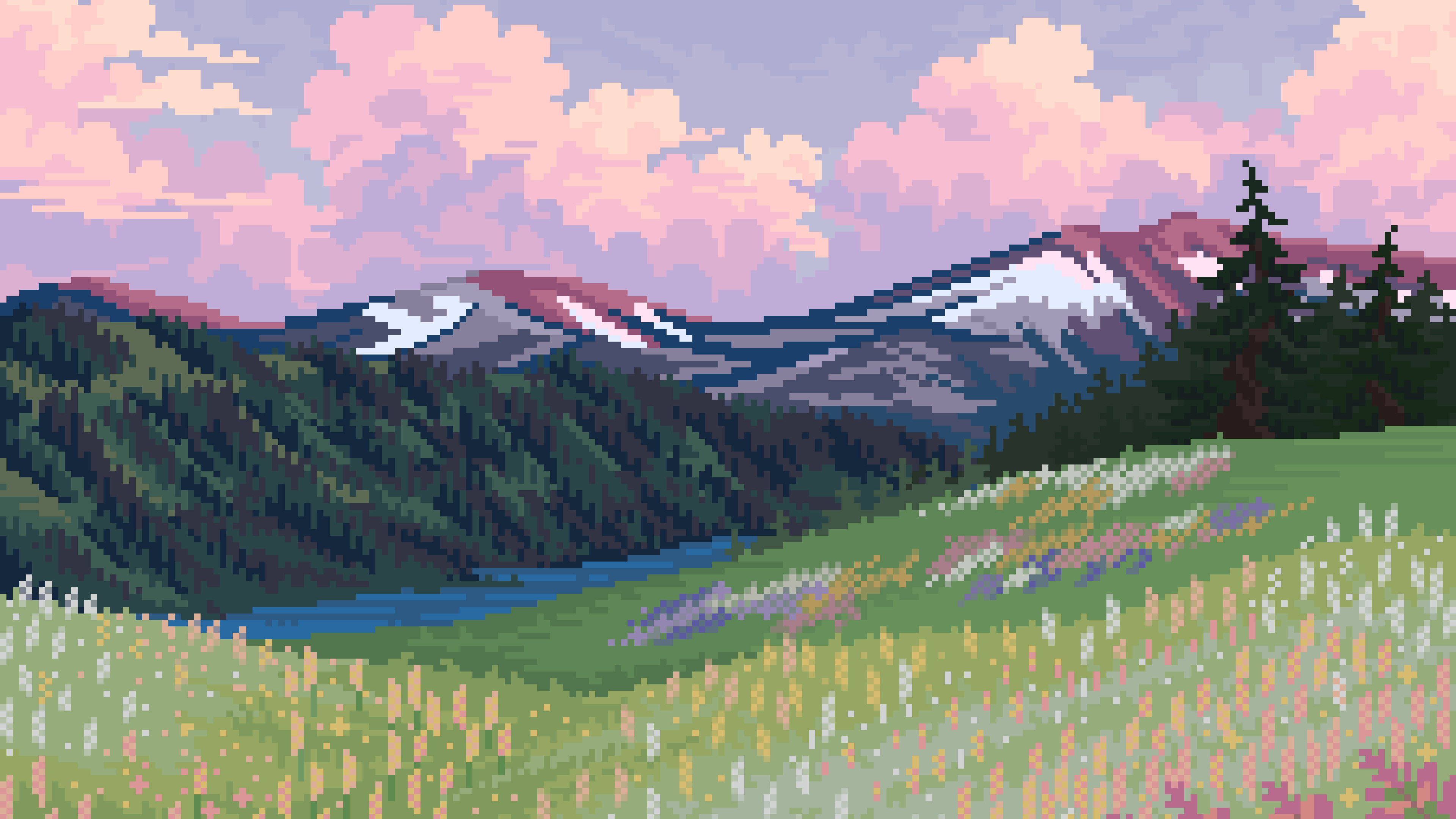 Landscape Pixel Art Wallpapers