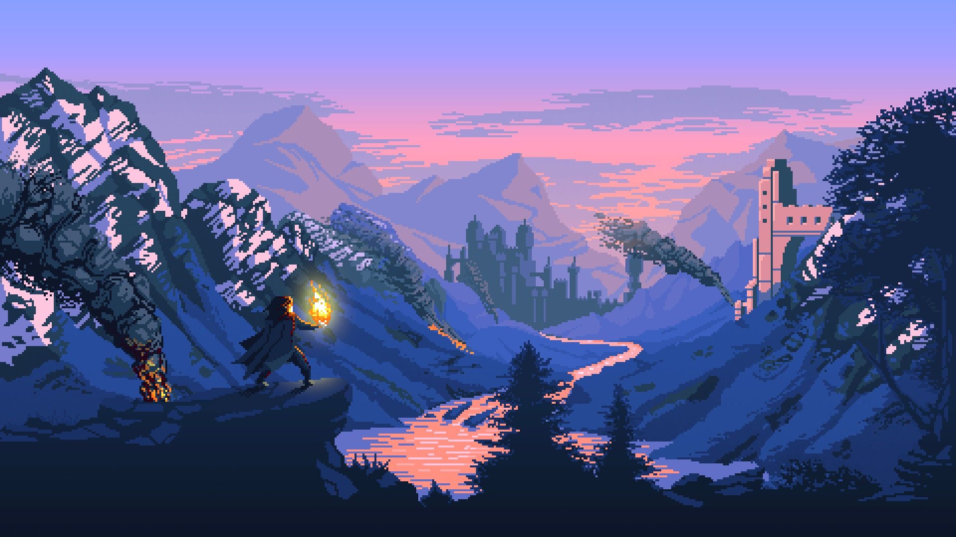 Landscape Pixel Art Wallpapers