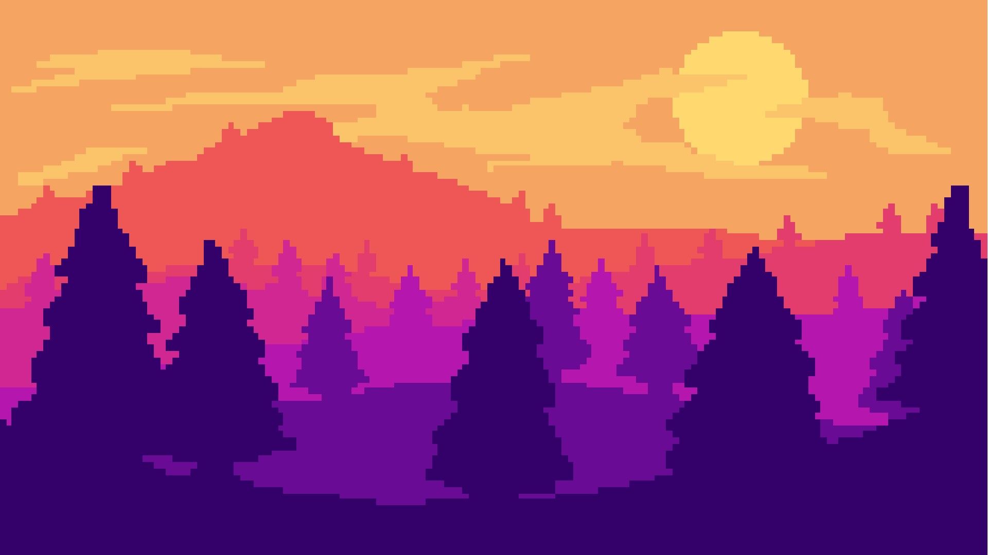 Landscape Pixel Art Wallpapers