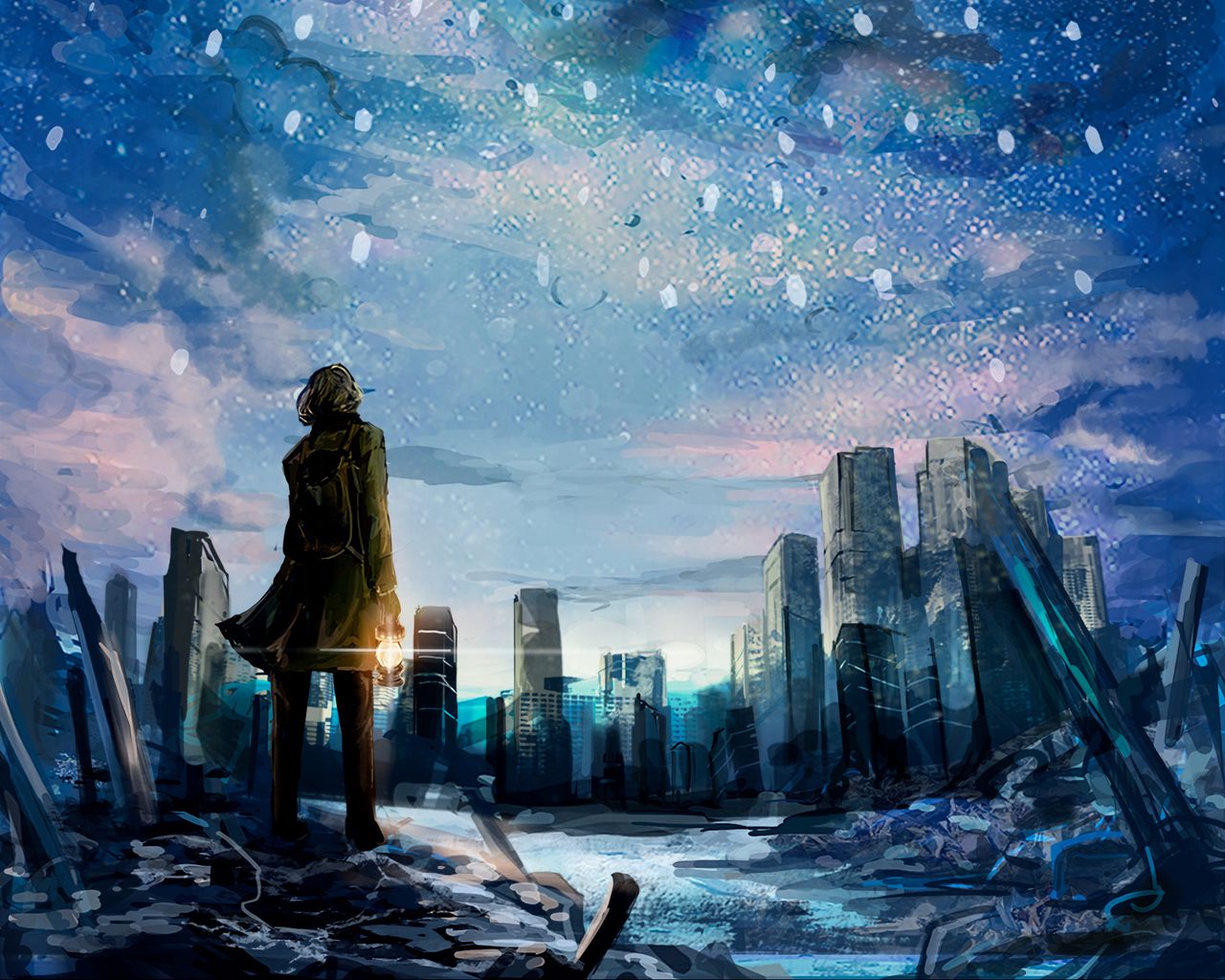 Lonely World Paint Art Wallpapers