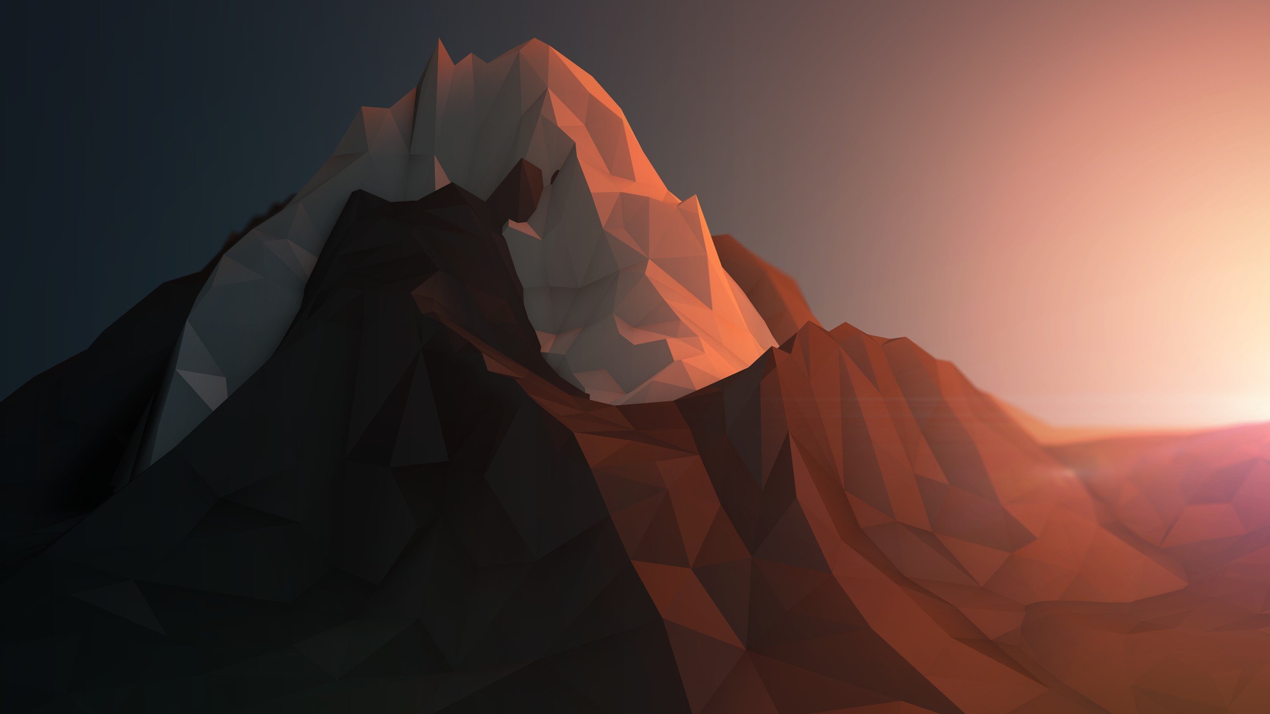 Low Poly Digital Desert Mountains Wallpapers