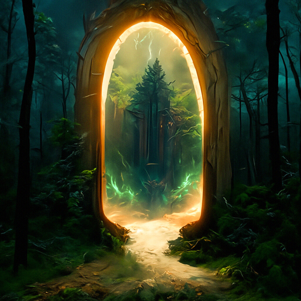 Magical Gate To Artistic Forest Wallpapers