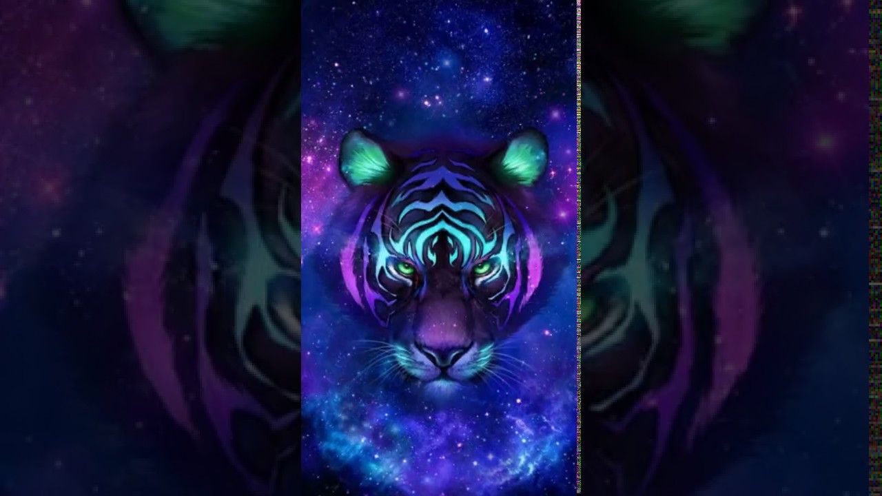 Man With Neon Tiger Synthwave Wallpapers