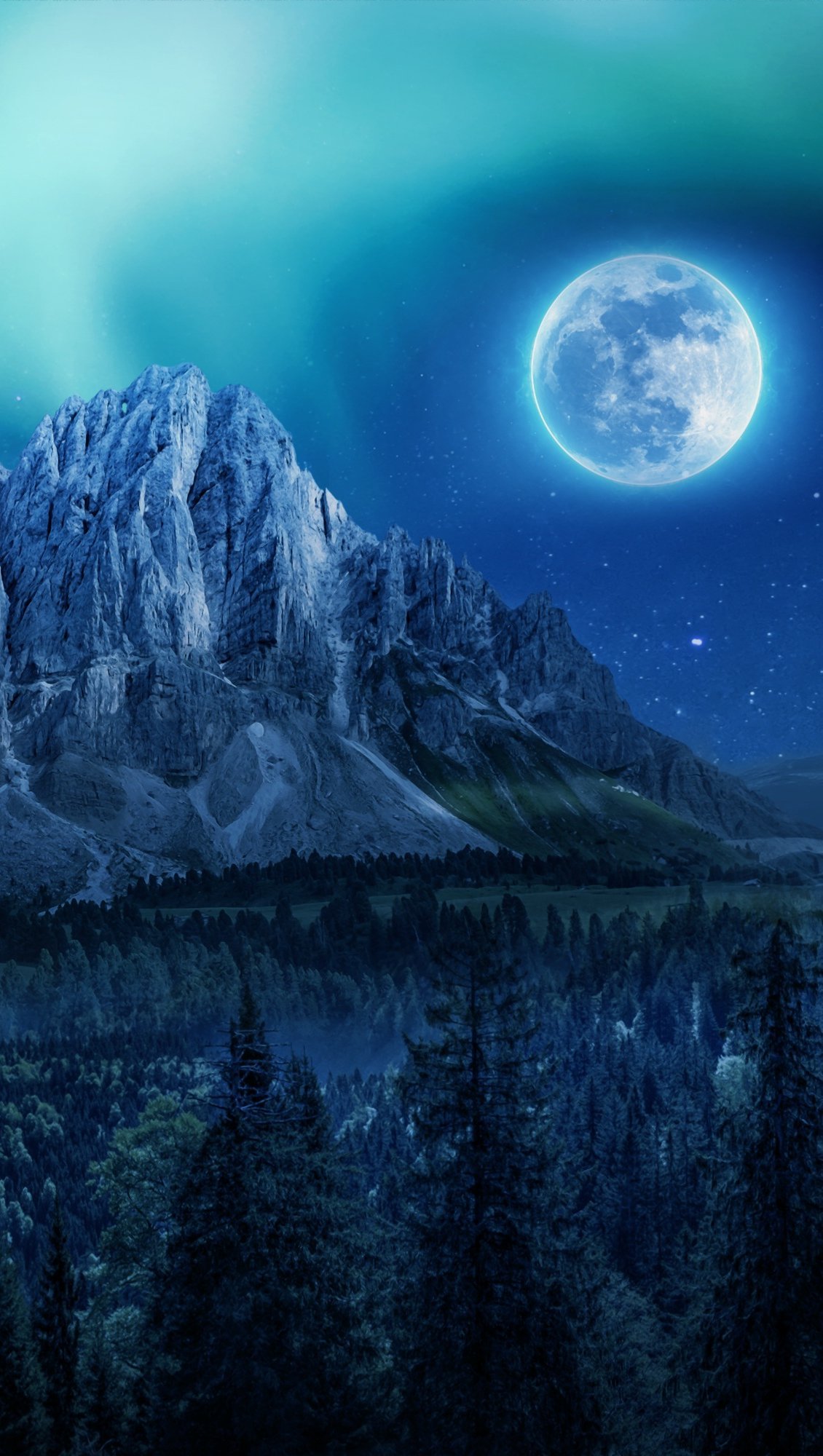 Moon And Mountains Wallpapers