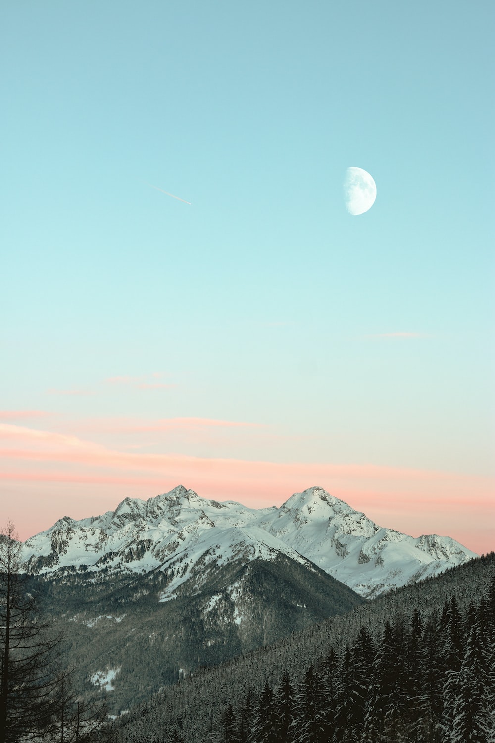 Moon And Mountains Wallpapers