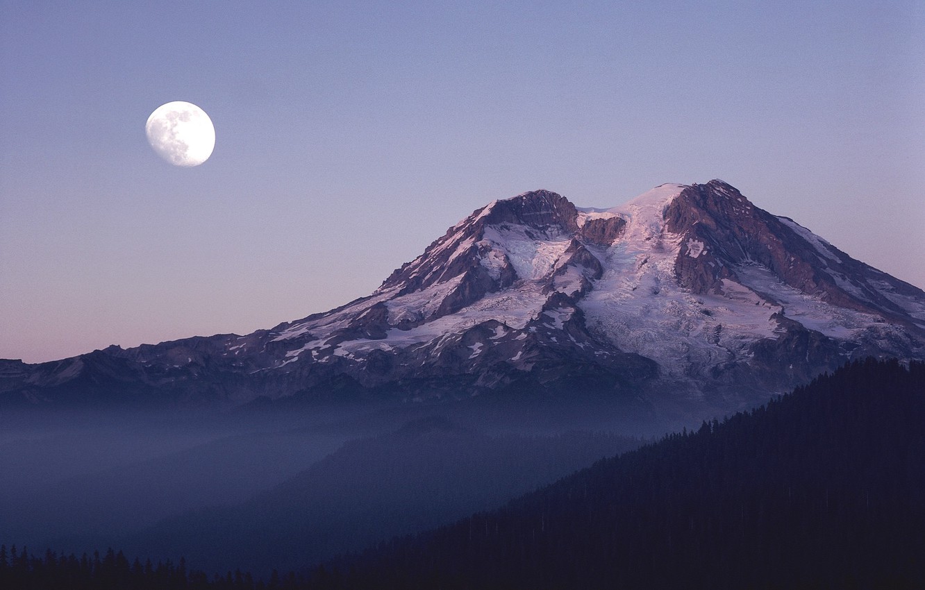 Moon And Mountains Wallpapers