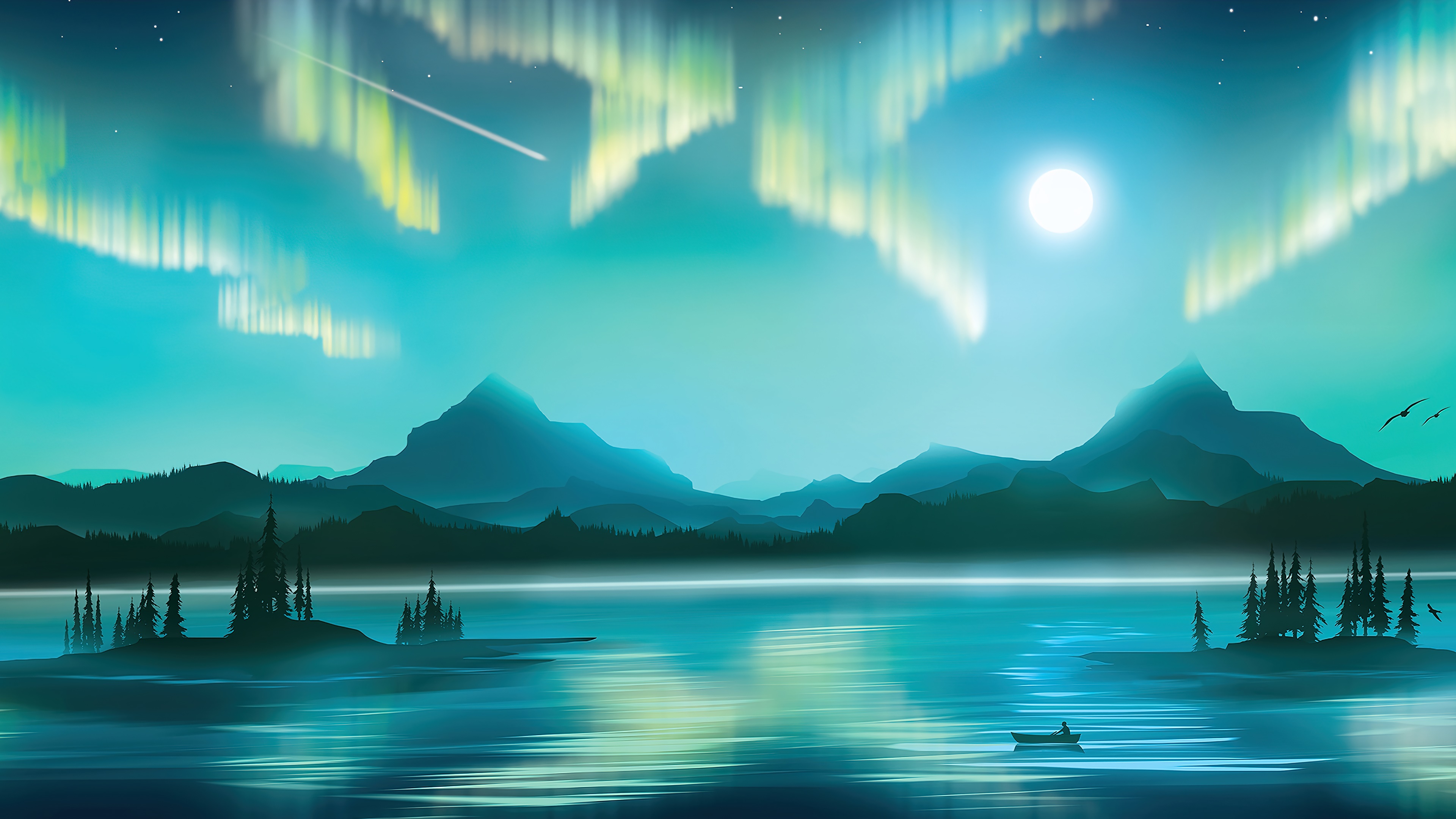 Mountain Lights Digital Art Wallpapers