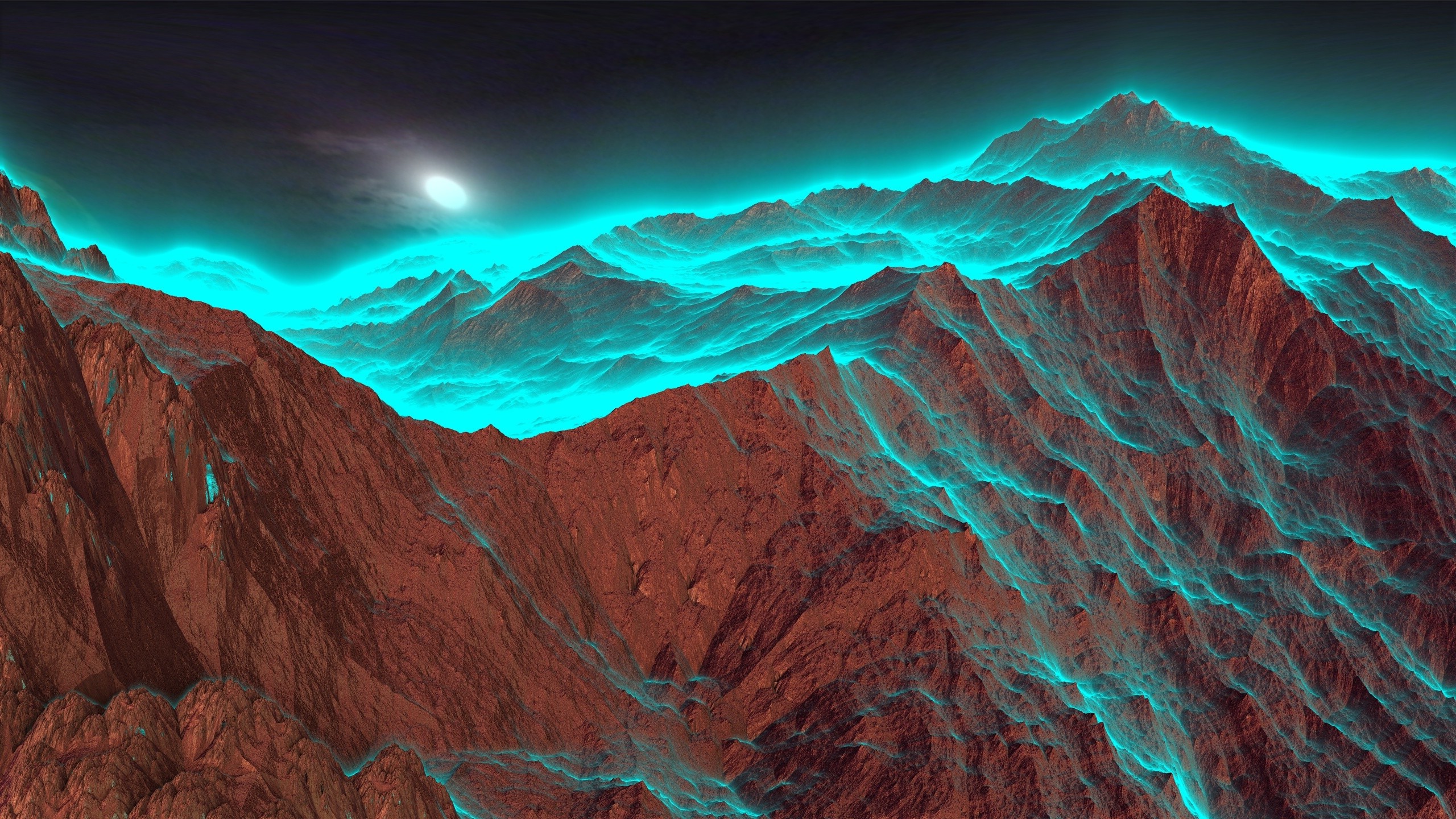 Mountain Lights Digital Art Wallpapers