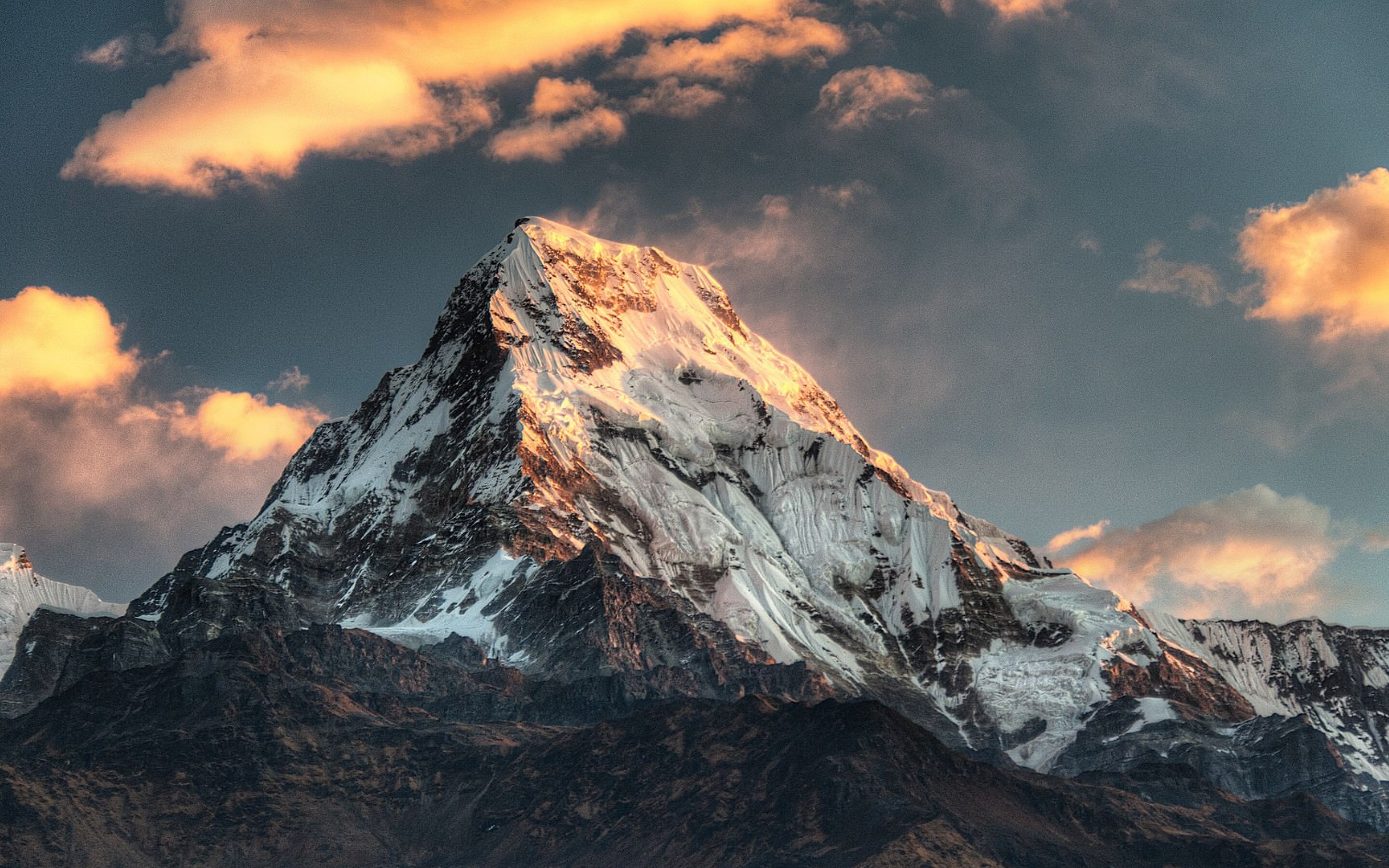 Mountains Sunrise Nepal Illustration Wallpapers