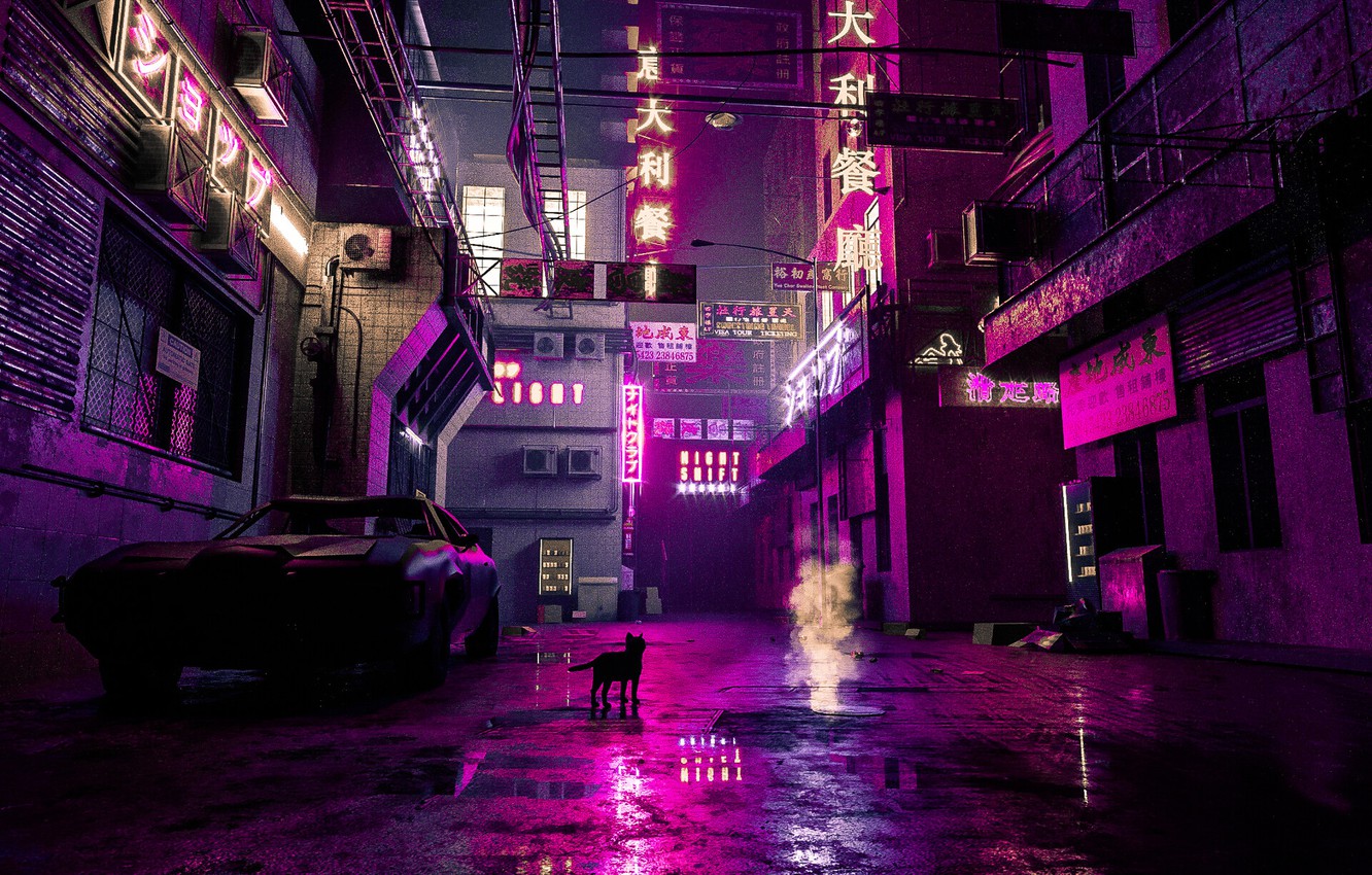 Neon City Cyberpunks Wallpapers