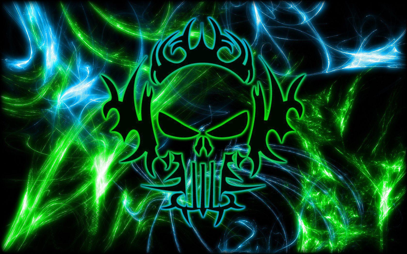 Neon Dark Skull 4K Wallpapers