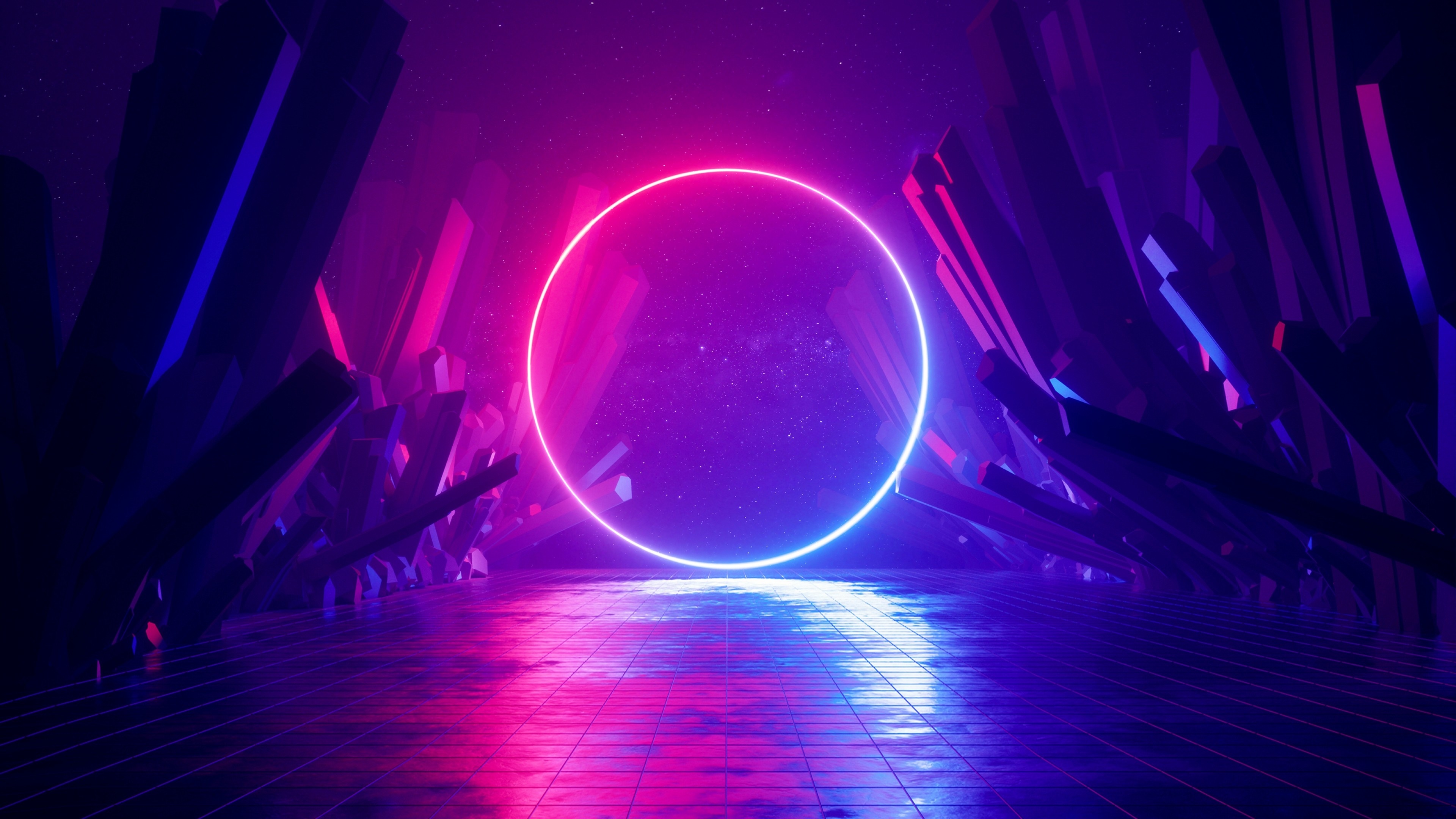 Neon Square 4K Wallpapers