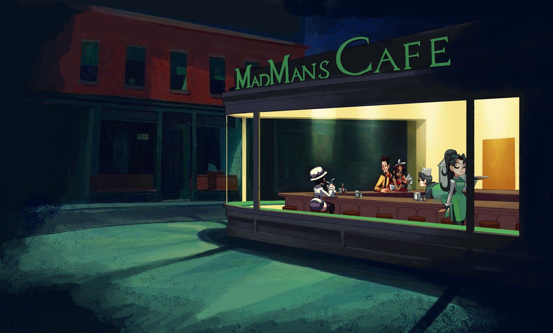 Nighthawks At The Diner Wallpapers