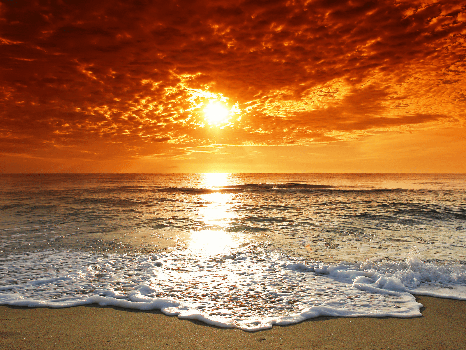 Ocean Sunrise Illustration Wallpapers