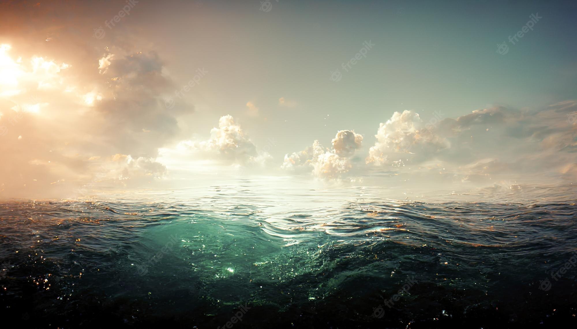 Ocean Sunrise Illustration Wallpapers