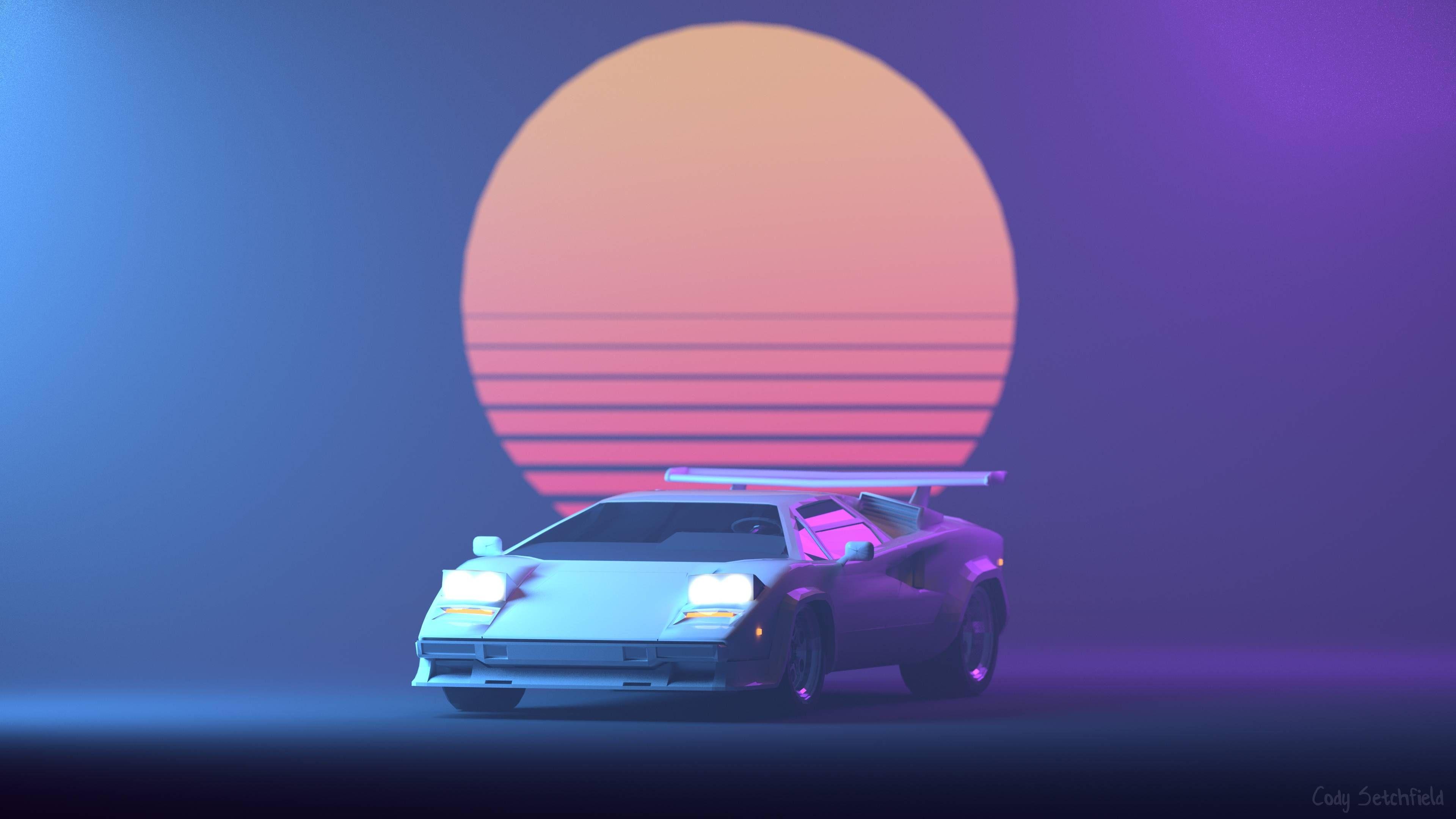 Outrun Sunset 4K Wallpapers