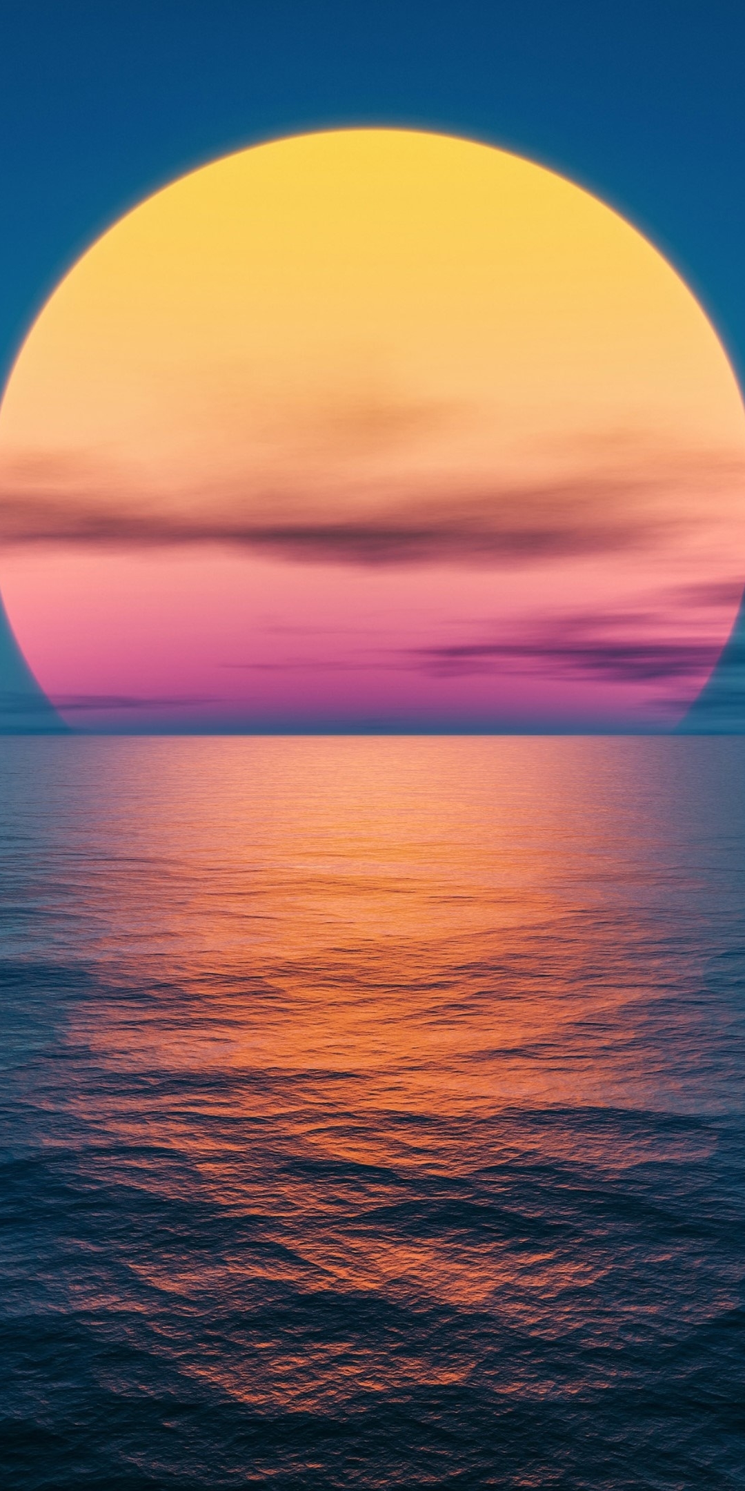 Outrun Sunset At The Ocean Wallpapers