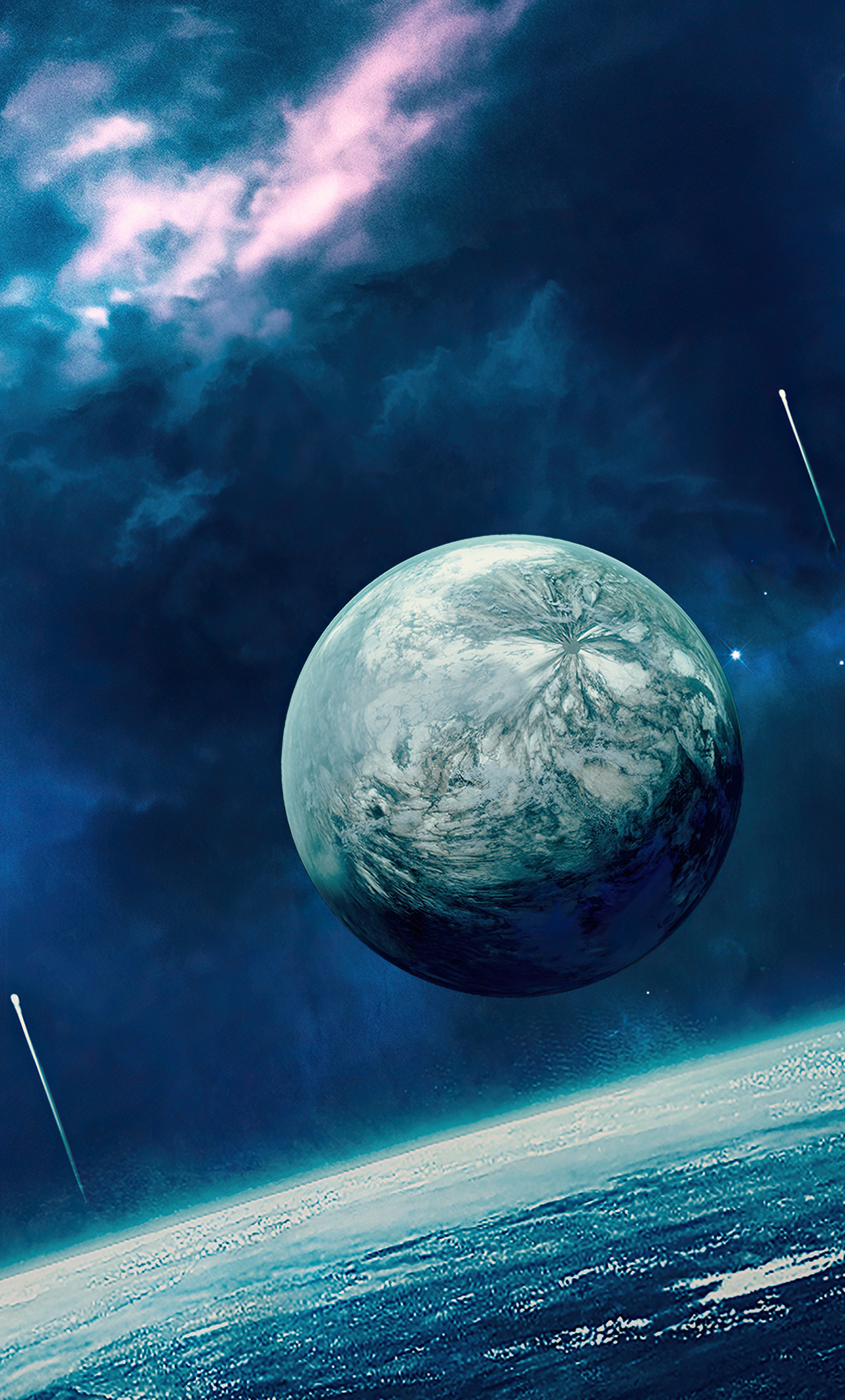 Planet Rise Over City Wallpapers