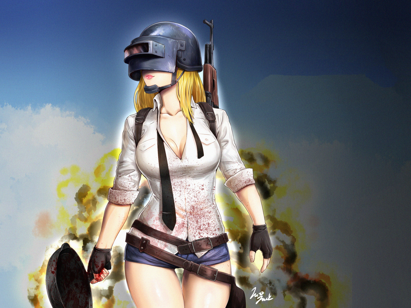 Playerunknown'S Battlegrounds Woman Warrior Art Wallpapers