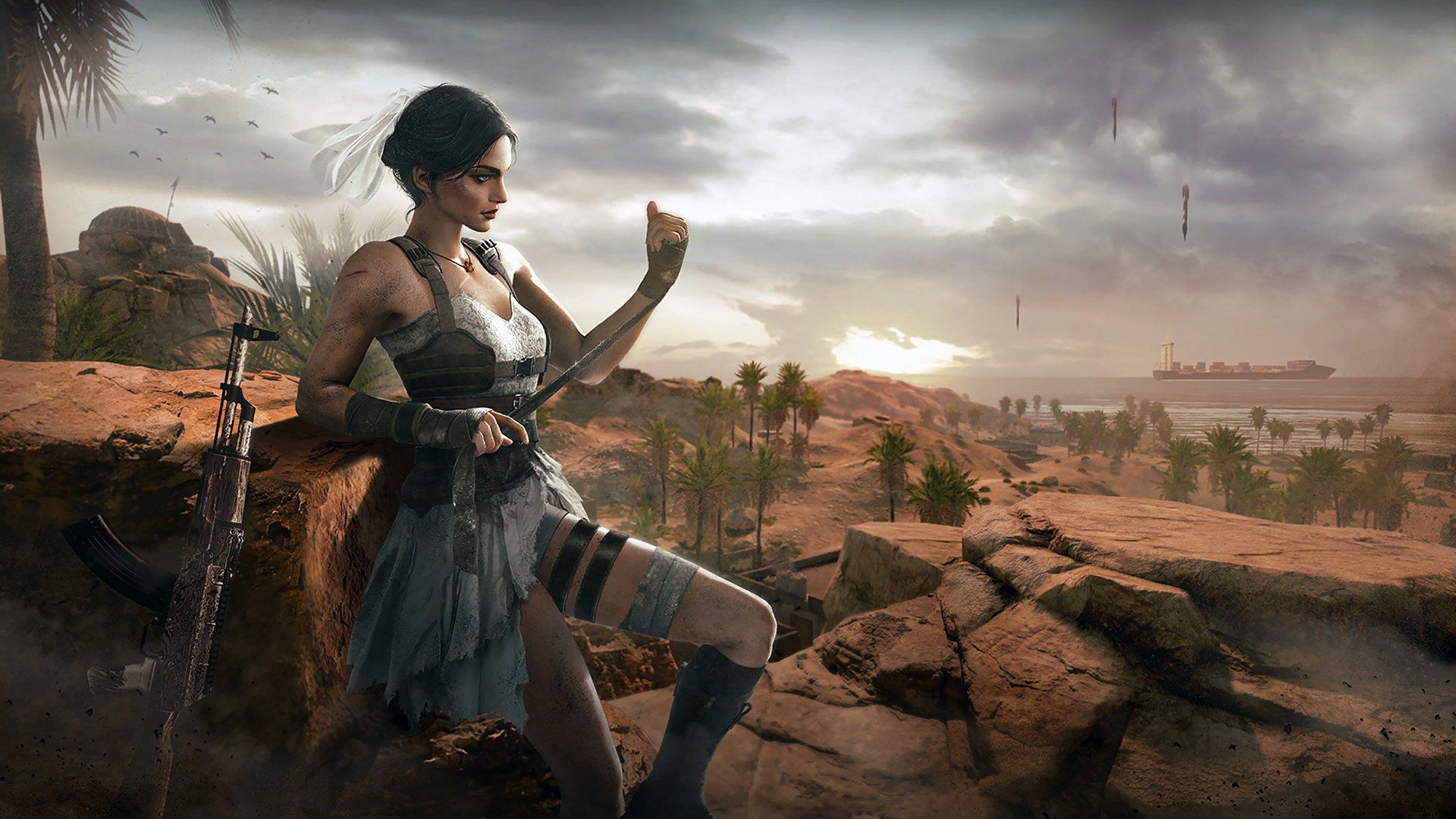 Playerunknown'S Battlegrounds Woman Warrior Art Wallpapers