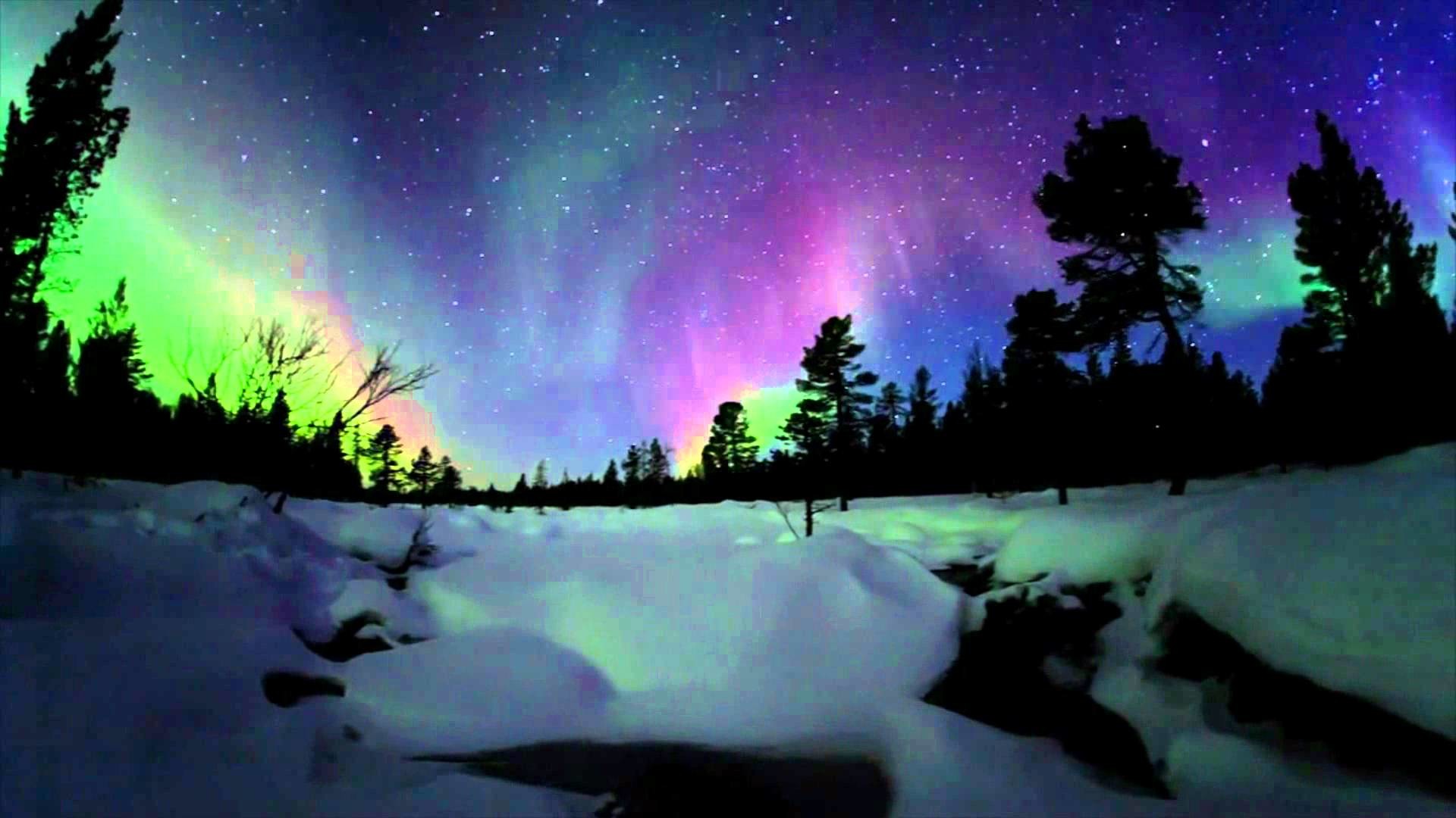 Purple Aurora Borealis Hd Wallpapers