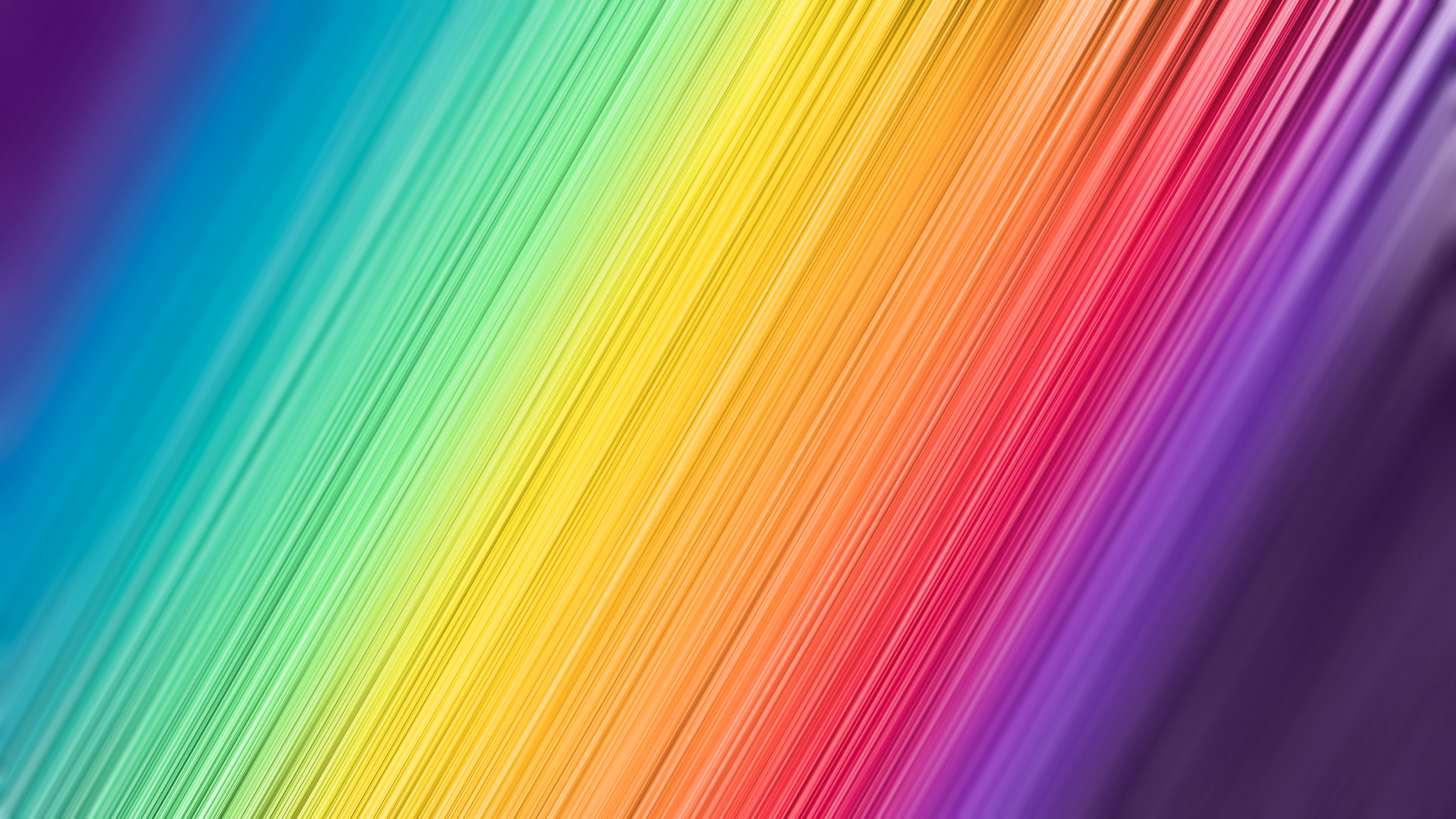 Rainbow 4K Lines Wallpapers