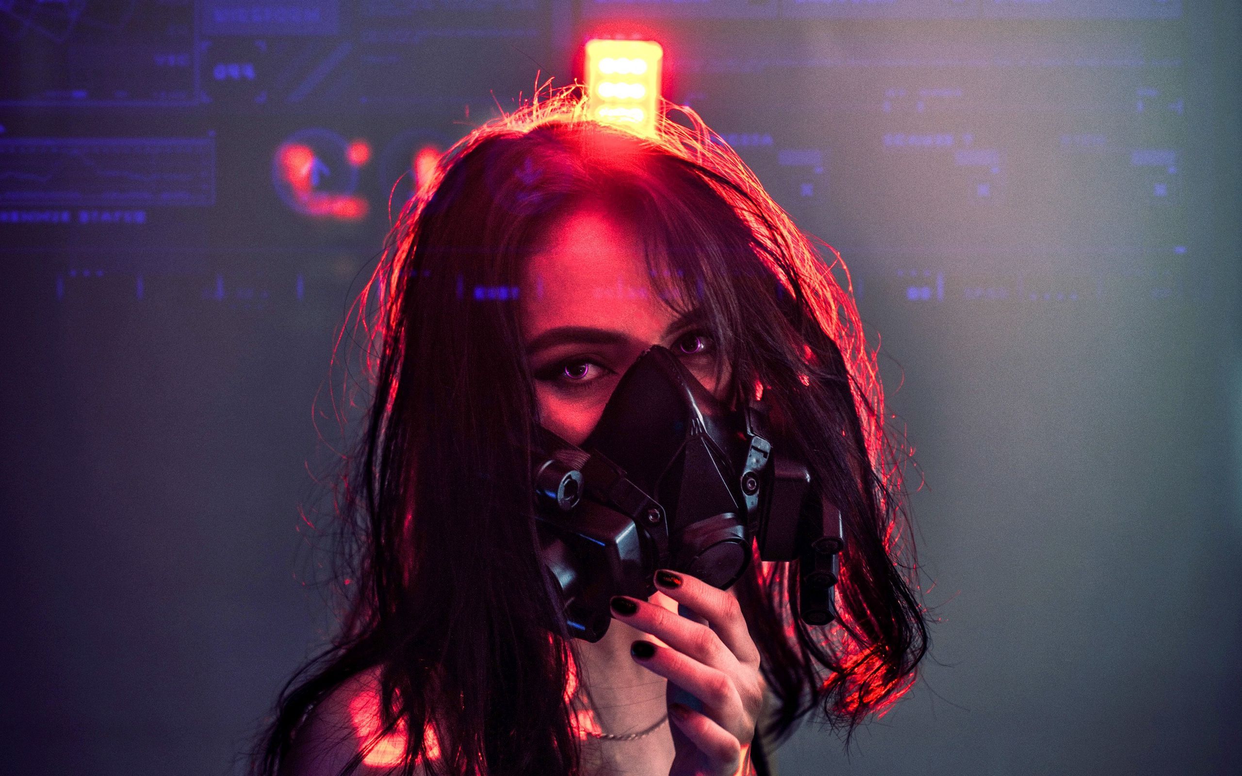 Red Hair Cyberpunk Girl Wallpapers